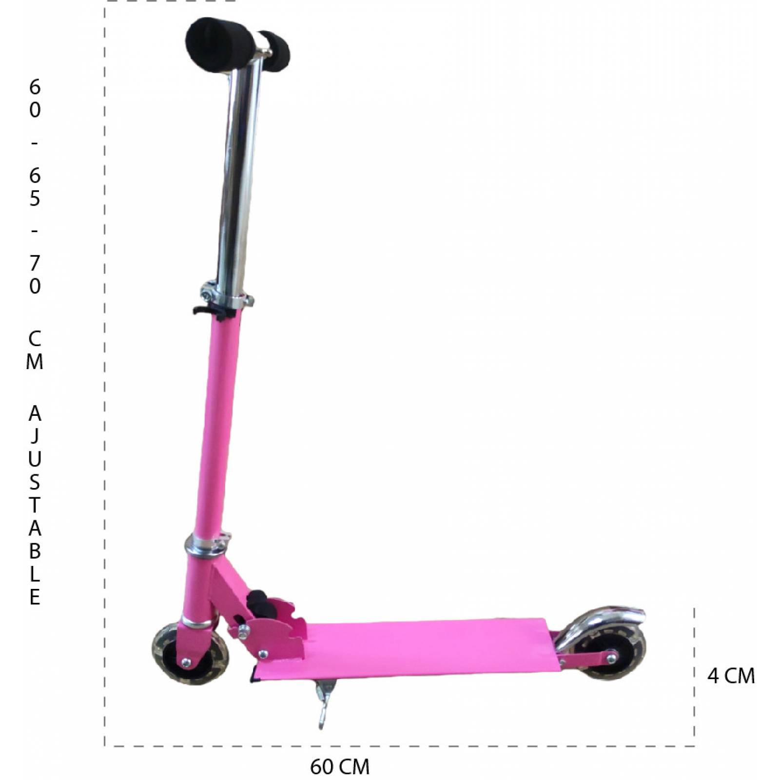 Scooter Patin Diablo Plegable para Niños con 2 ruedas  - Rosa