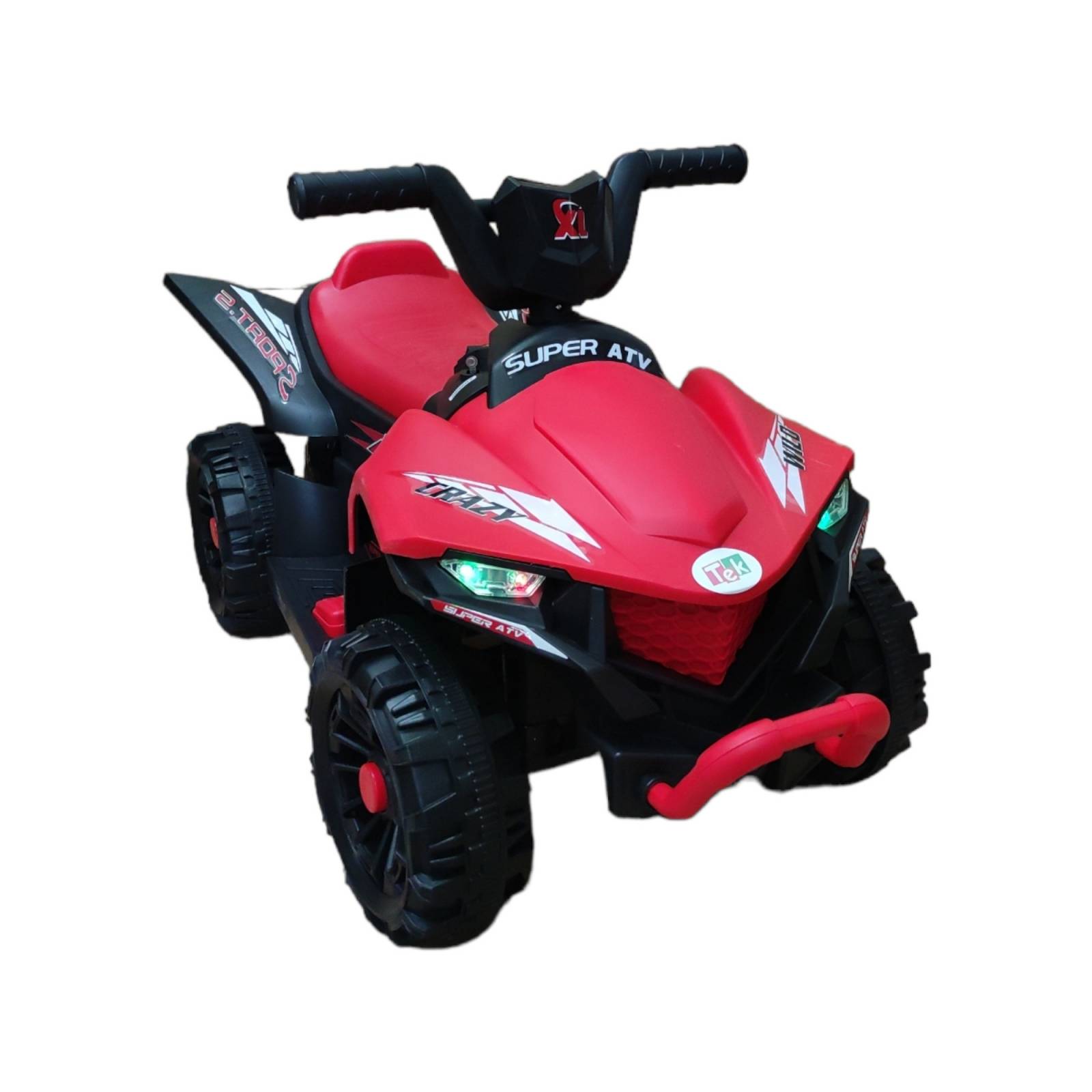 Moto Cuatrimoto Eléctrica Infantil Montable 12V 3Km/h USB AUX  - Rojo