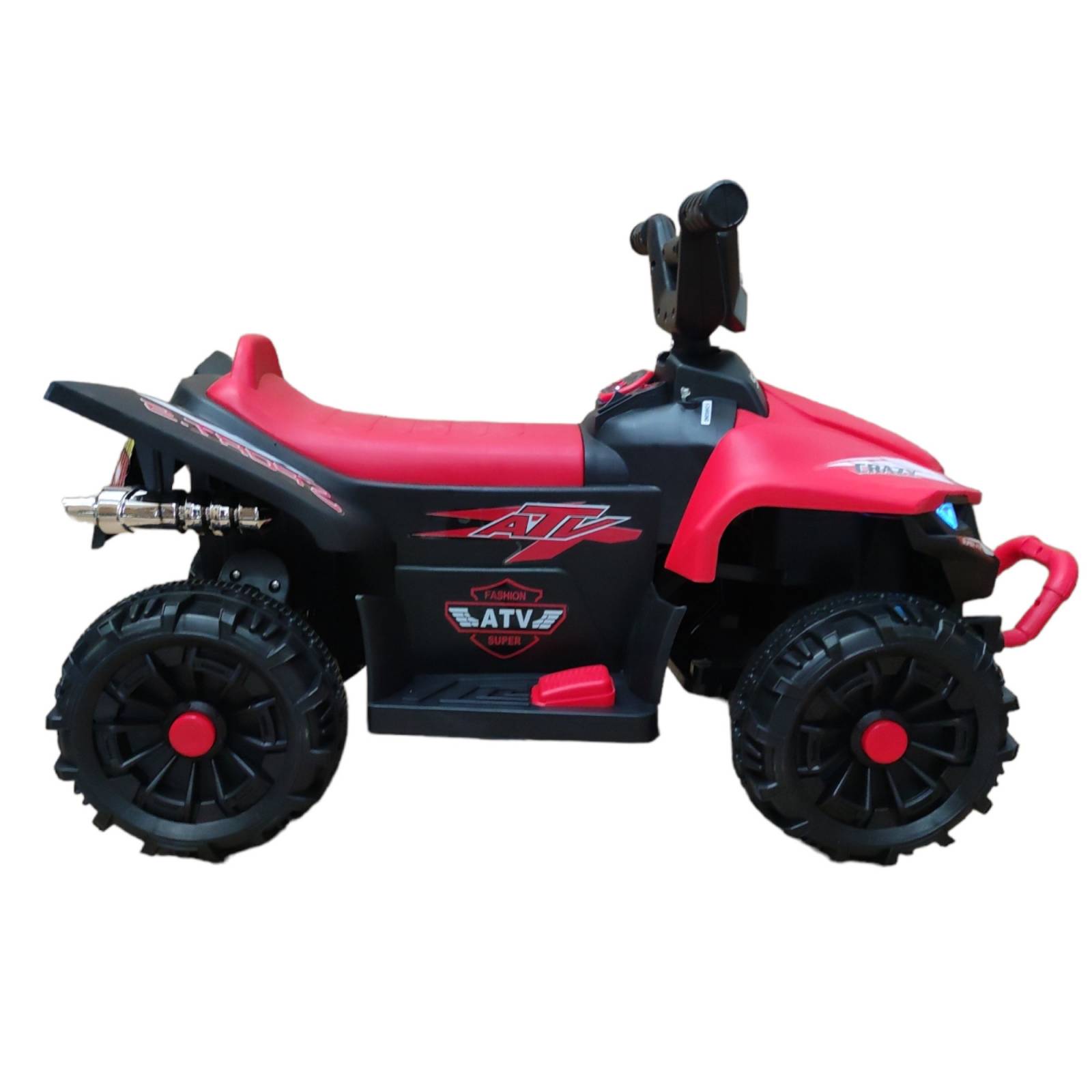 Moto Cuatrimoto Eléctrica Infantil Montable 12V 3Km/h USB AUX  - Rojo