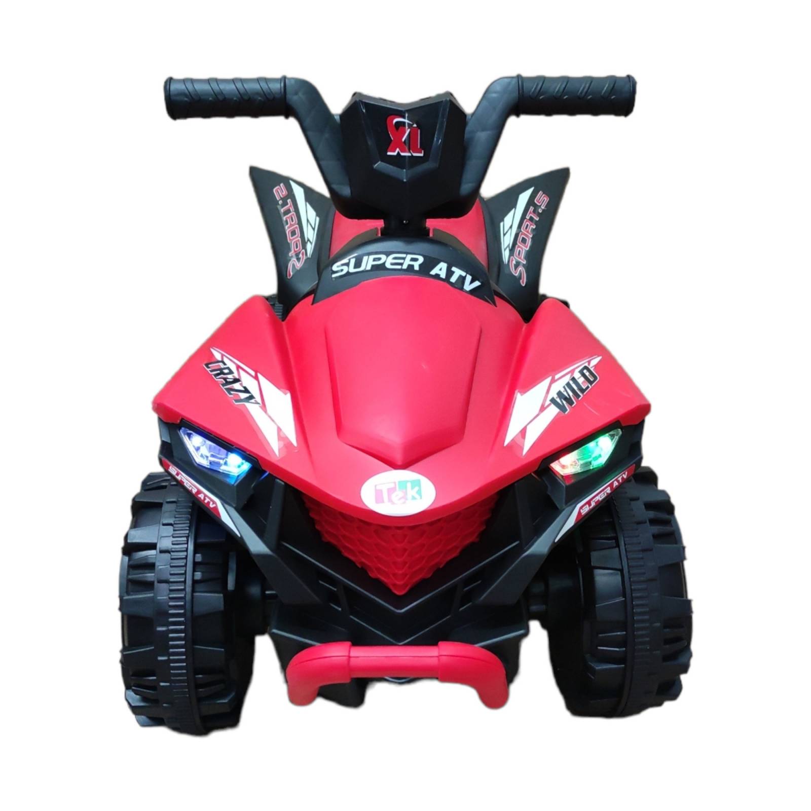 Moto Cuatrimoto Eléctrica Infantil Montable 12V 3Km/h USB AUX  - Rojo