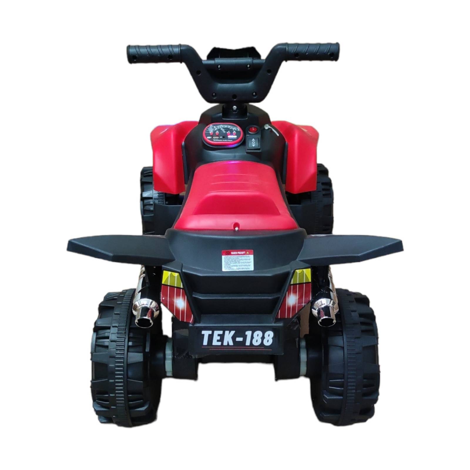 Moto Cuatrimoto Eléctrica Infantil Montable 12V 3Km/h USB AUX  - Rojo
