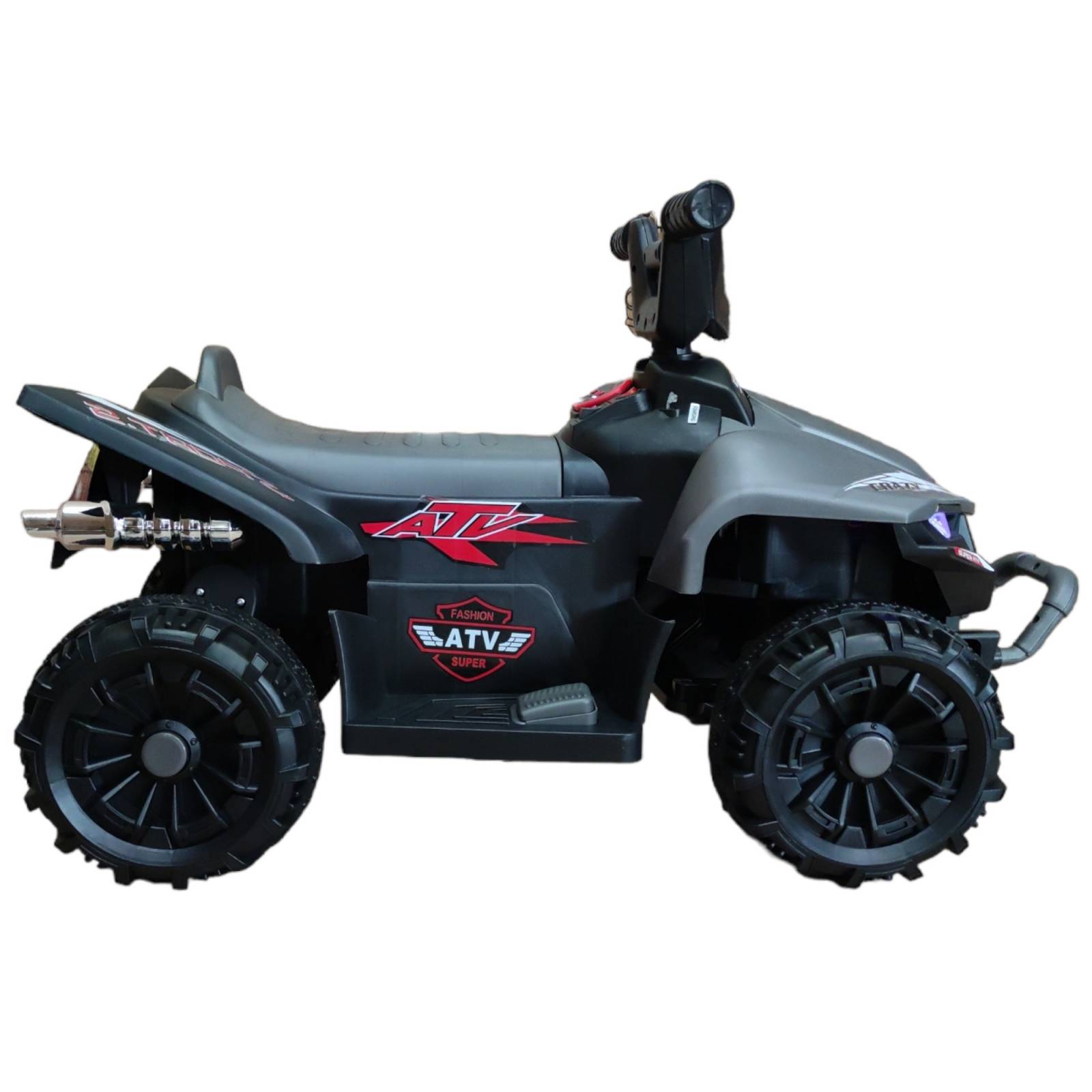Moto Cuatrimoto Eléctrica Infantil Montable 12V 3Km/h USB AUX  - Gris