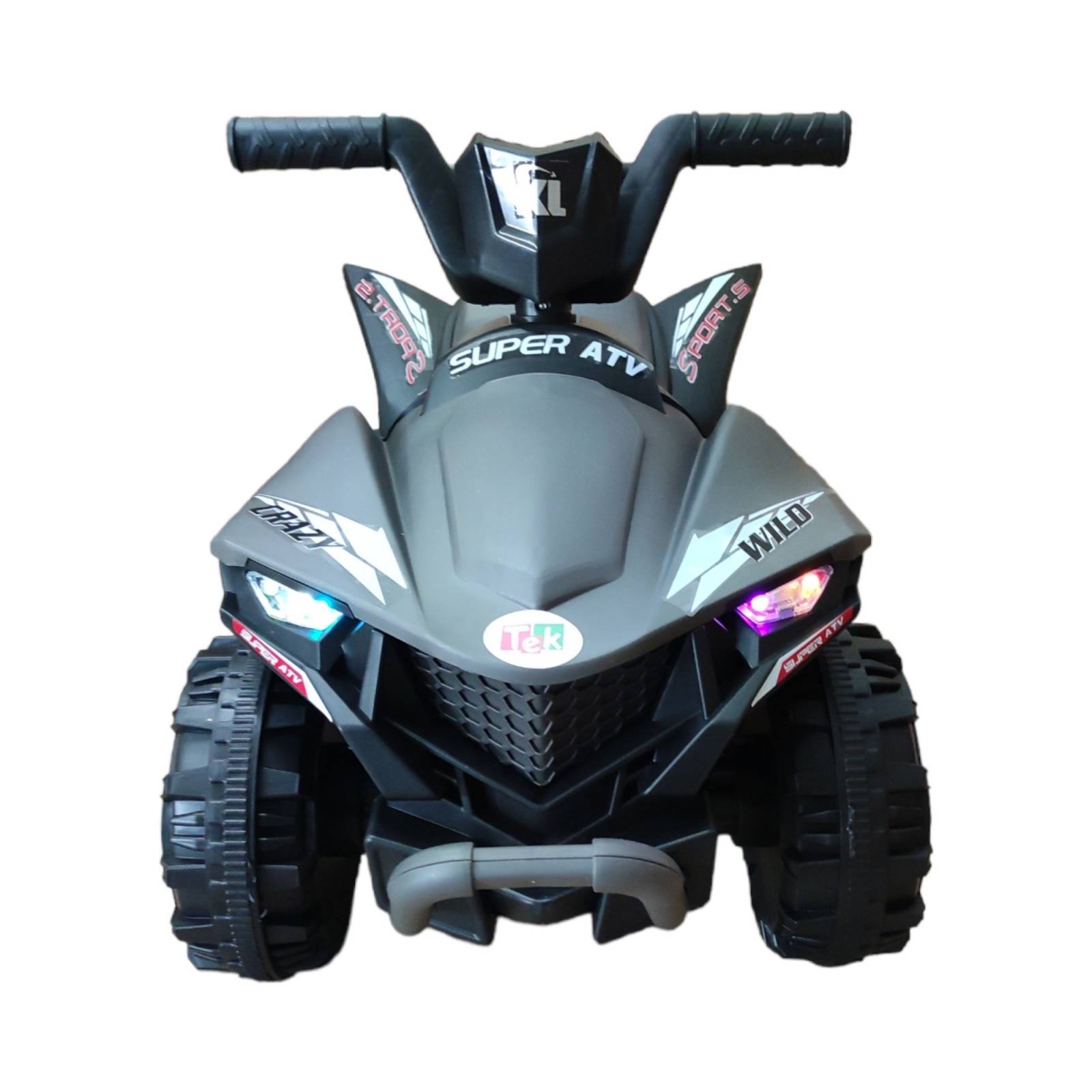 Moto Cuatrimoto Eléctrica Infantil Montable 12V 3Km/h USB AUX  - Gris