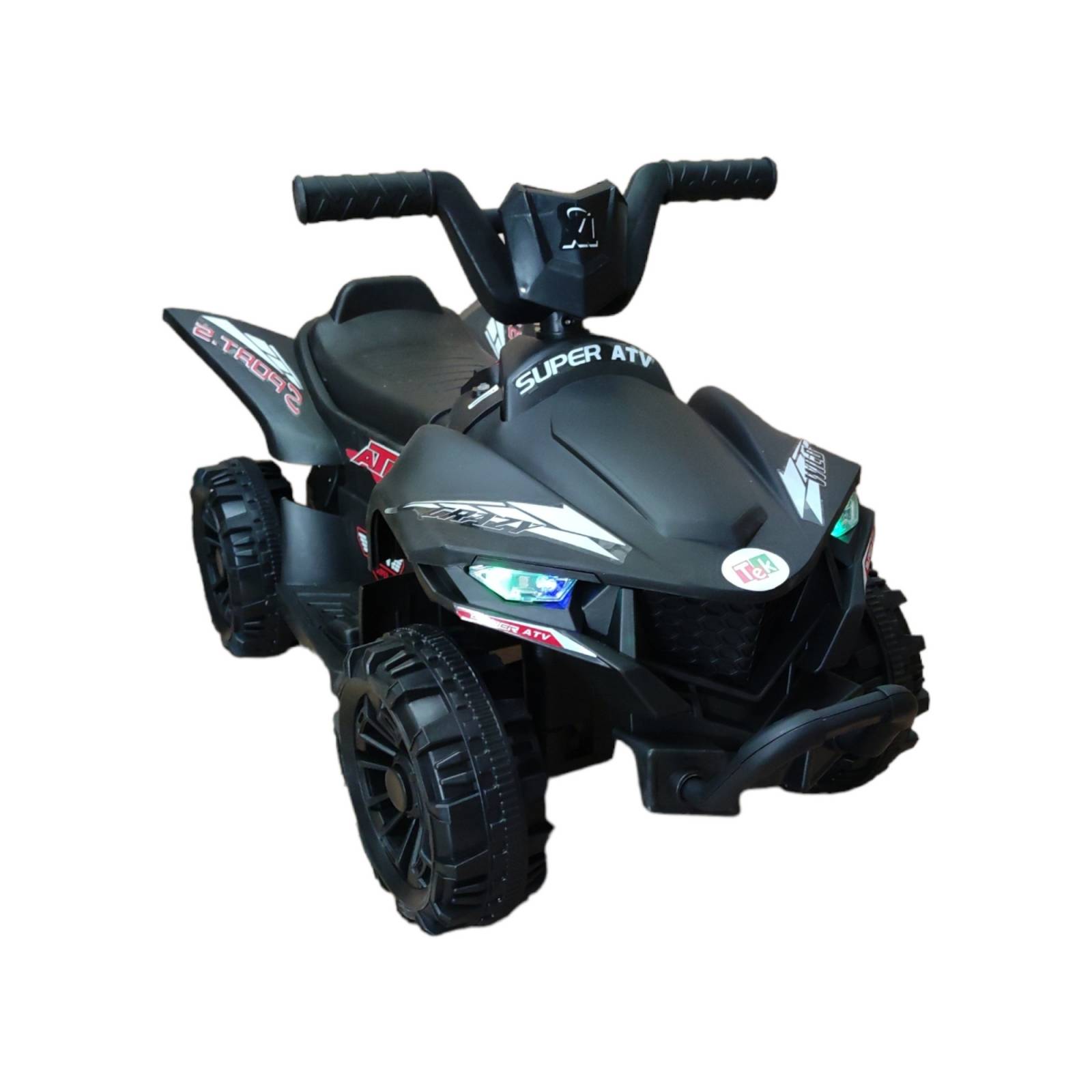 Moto Cuatrimoto Eléctrica Infantil Montable 12V 3Km/h USB AUX  - Negro