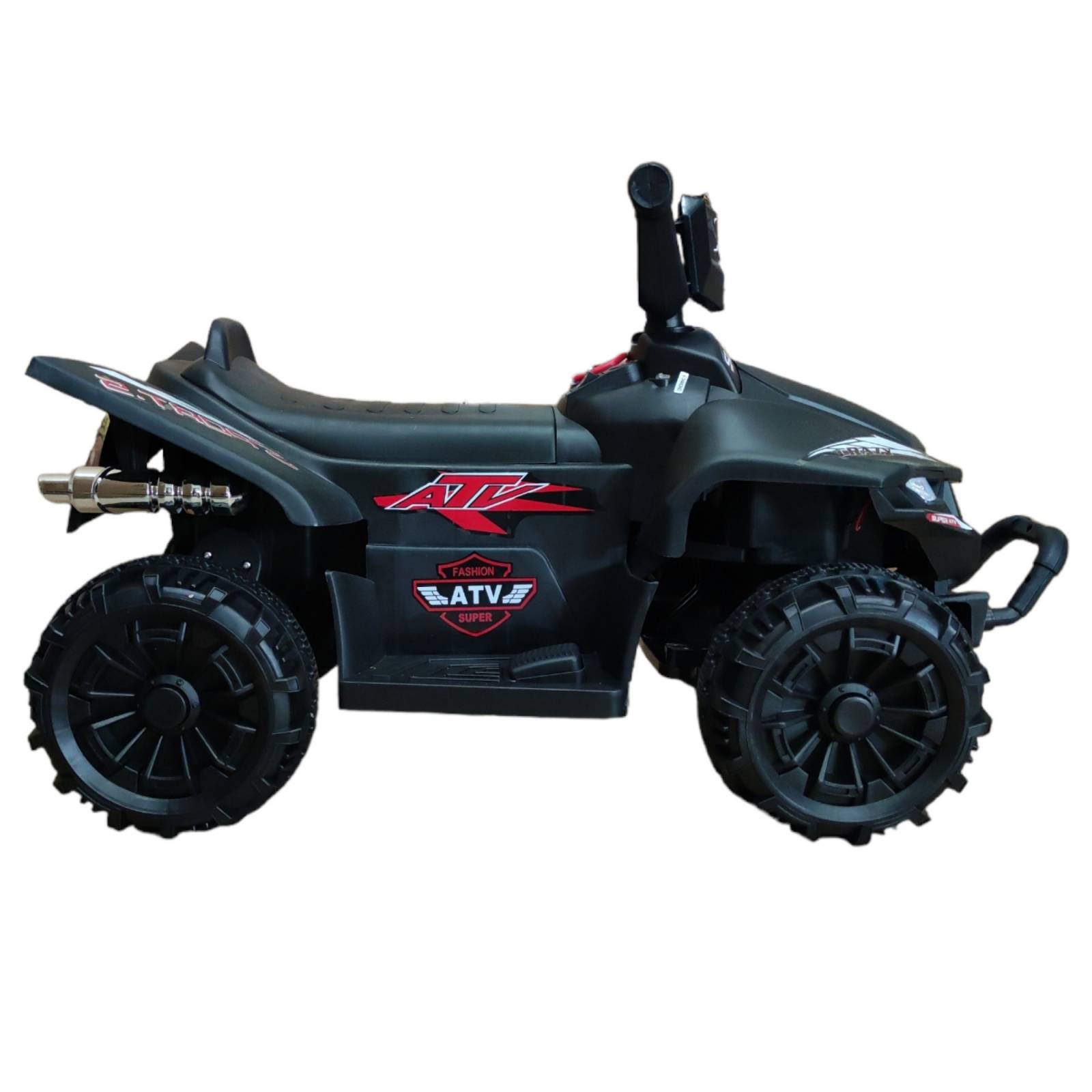 Moto Cuatrimoto Eléctrica Infantil Montable 12V 3Km/h USB AUX  - Negro