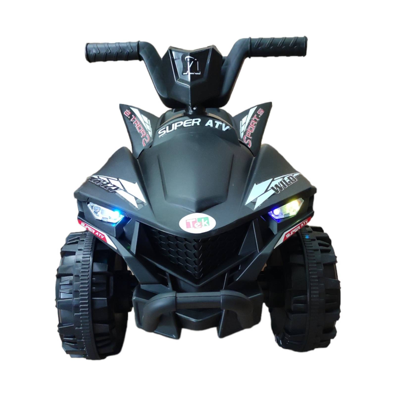 Moto Cuatrimoto Eléctrica Infantil Montable 12V 3Km/h USB AUX  - Negro