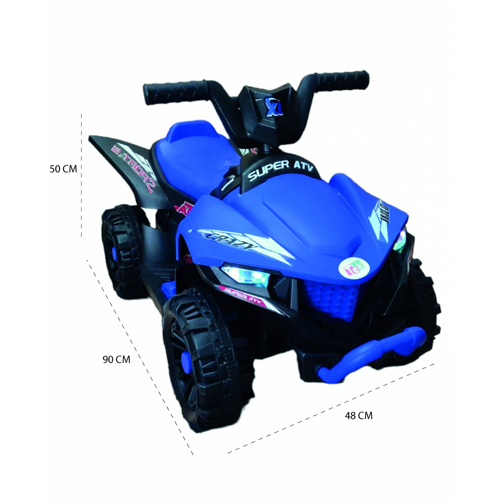 Moto Cuatrimoto Eléctrica Infantil Montable 12V 3Km/h USB AUX  - Azul