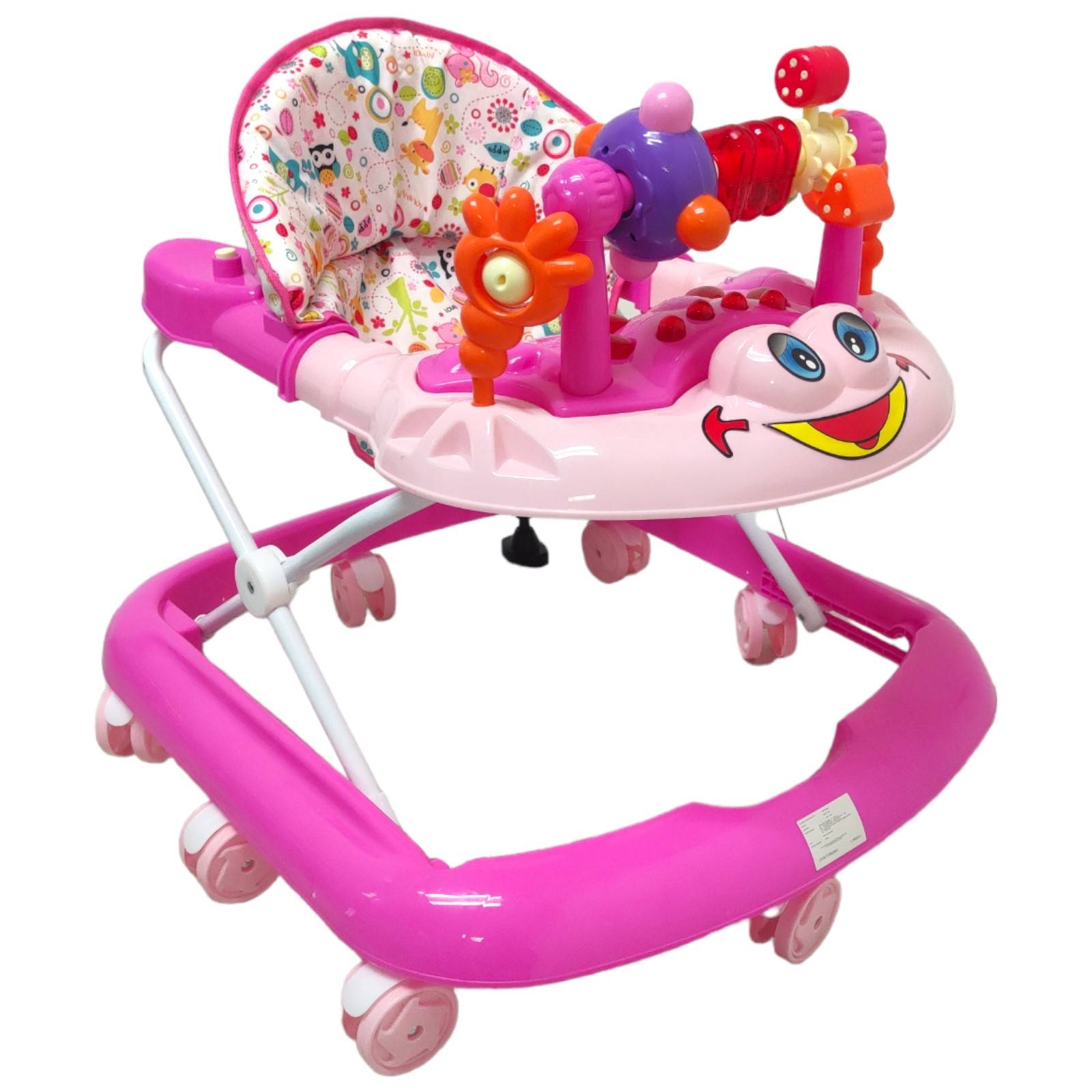 Andadera para Bebe Rana con 8 Llantas, Tablero,Sonido  - Rosa