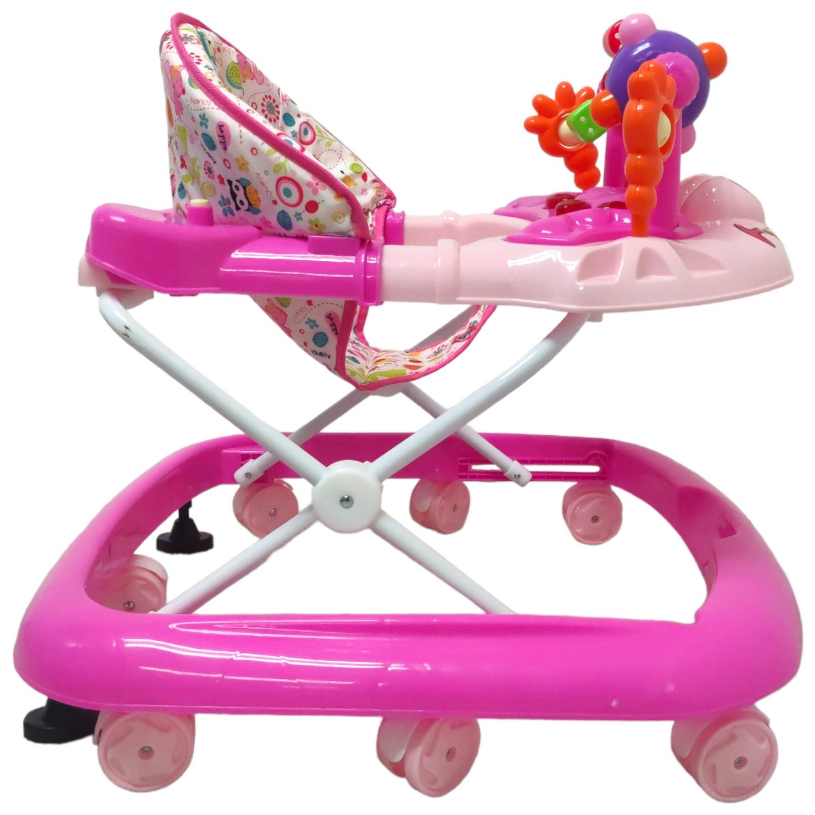 Andadera para Bebe Rana con 8 Llantas, Tablero,Sonido  - Rosa