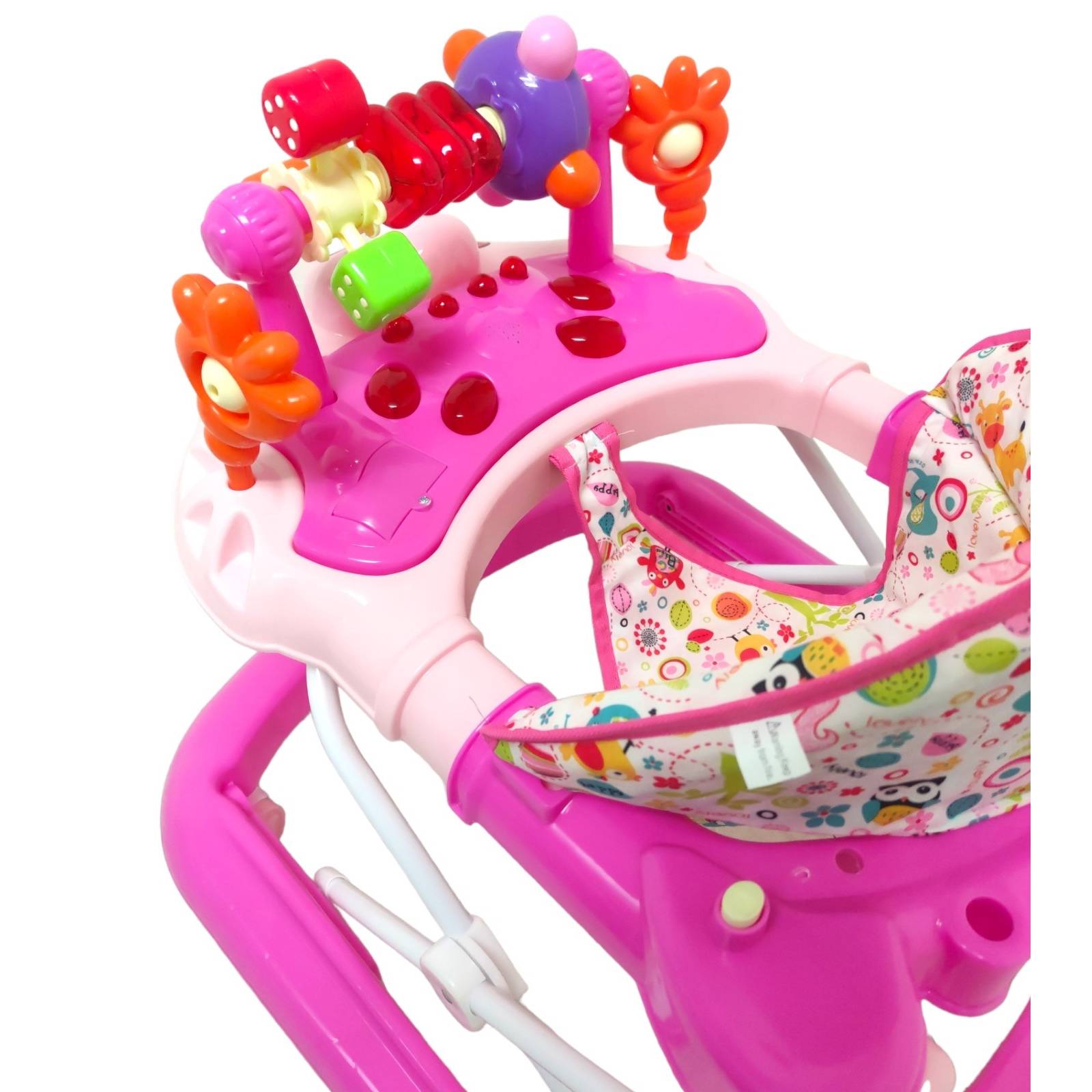 Andadera para Bebe Rana con 8 Llantas, Tablero,Sonido  - Rosa