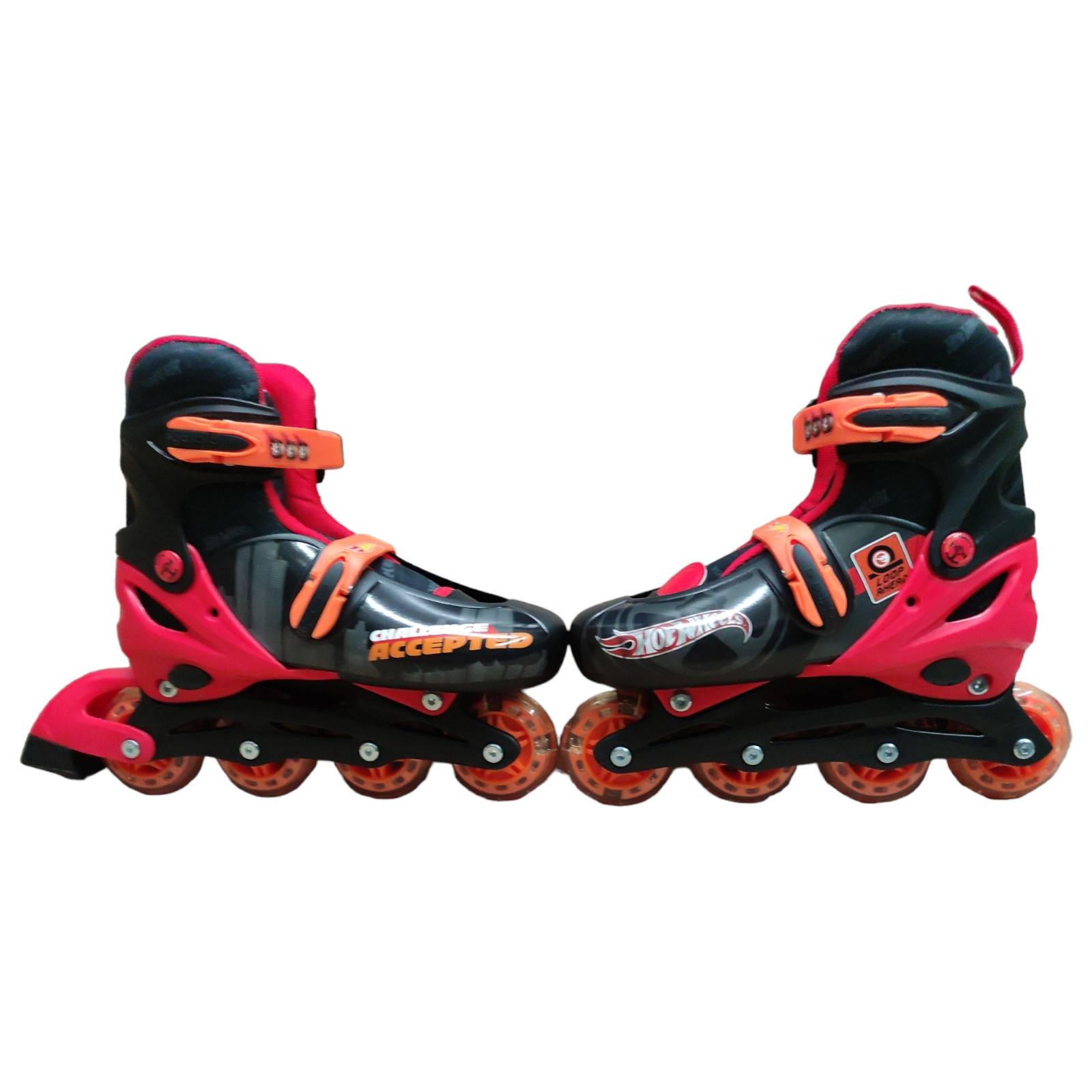 Patines en Linea para Niños Hot Wheels 23-26cm Ajustables  - Rojo.
