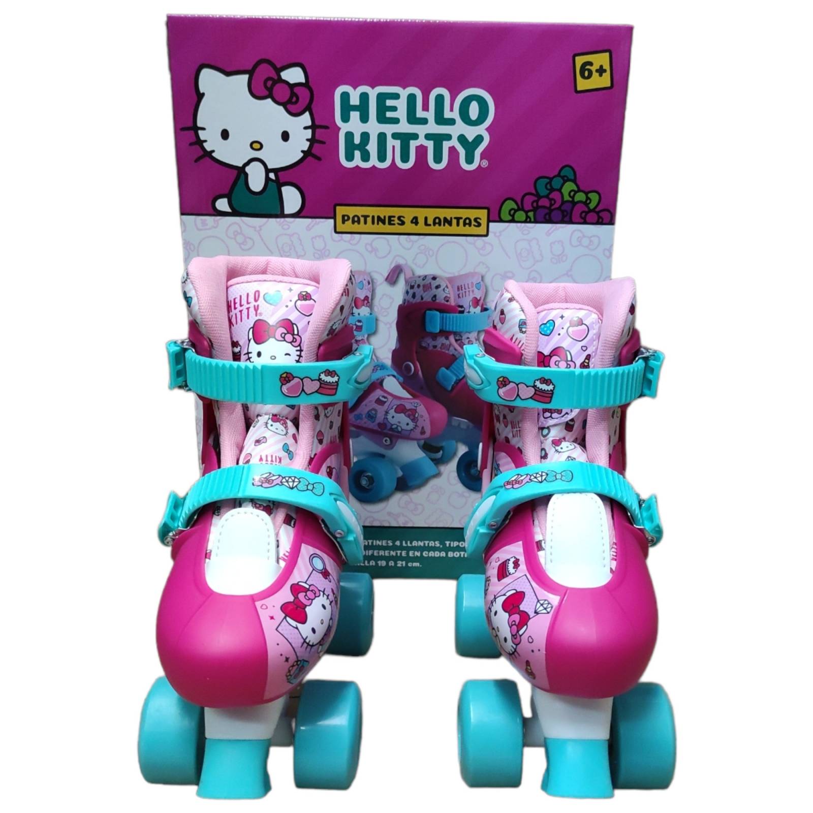 Patines 4 Ruedas para Niños Roller Hello Kity Ajustables - 19a21
