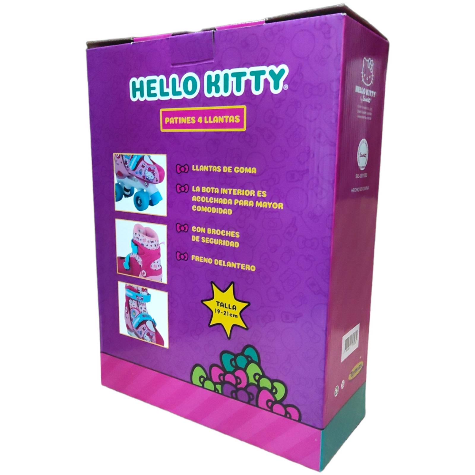 Patines 4 Ruedas para Niños Roller Hello Kity Ajustables - 19a21
