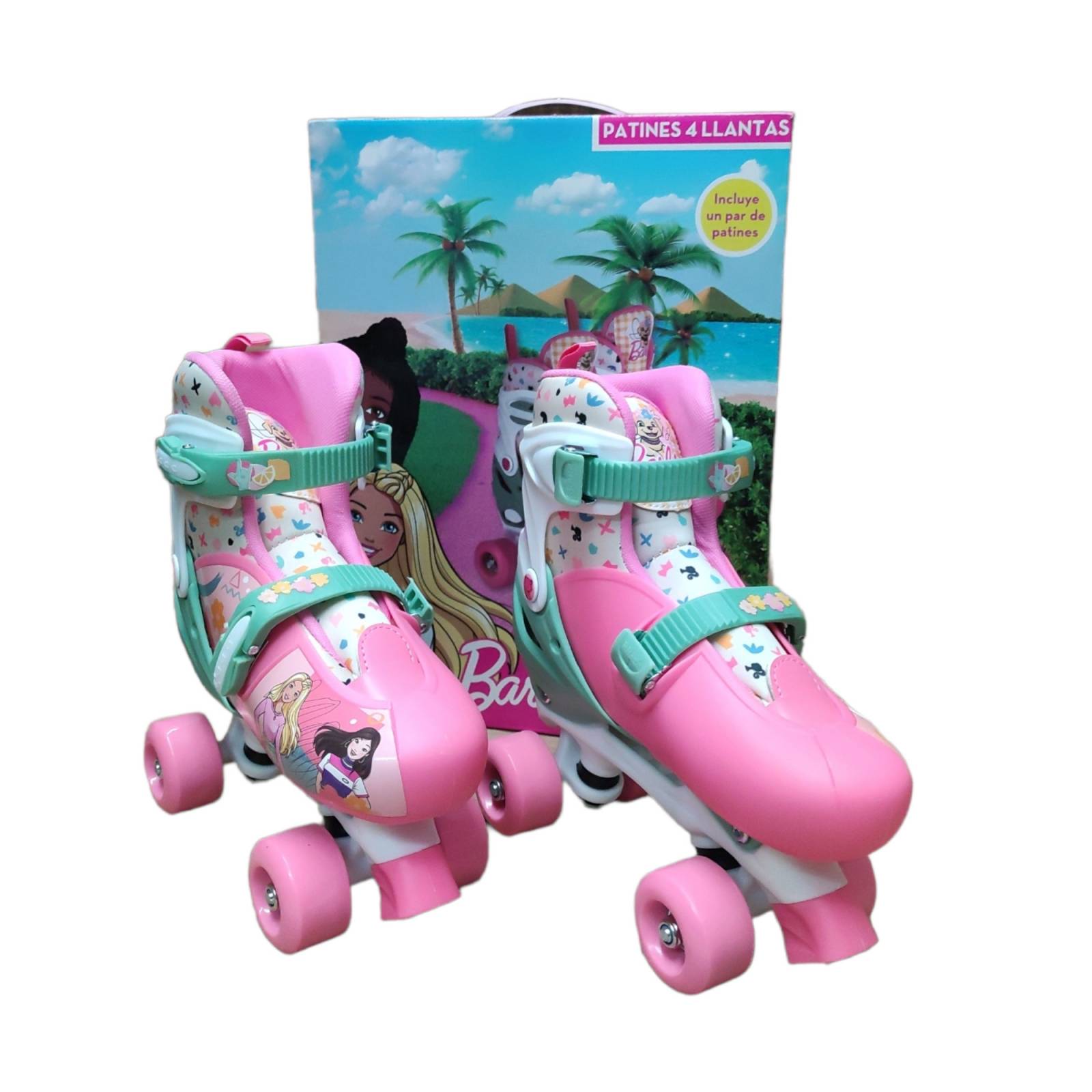 Patines 4 Ruedas para Niños Roller Barbie Ajustables  - 22a25
