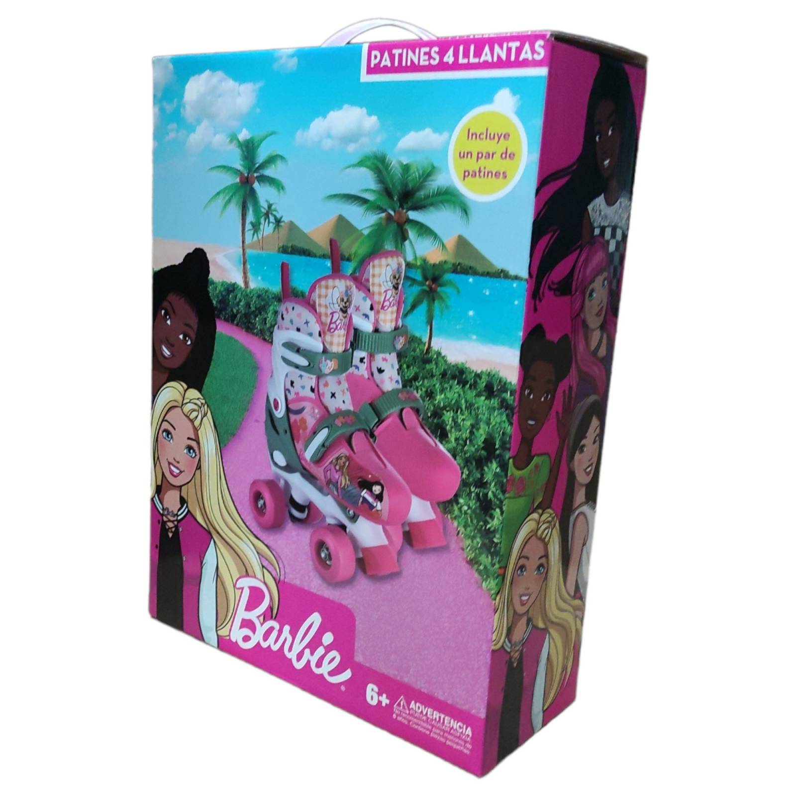 Patines 4 Ruedas para Niños Roller Barbie Ajustables  - 22a25