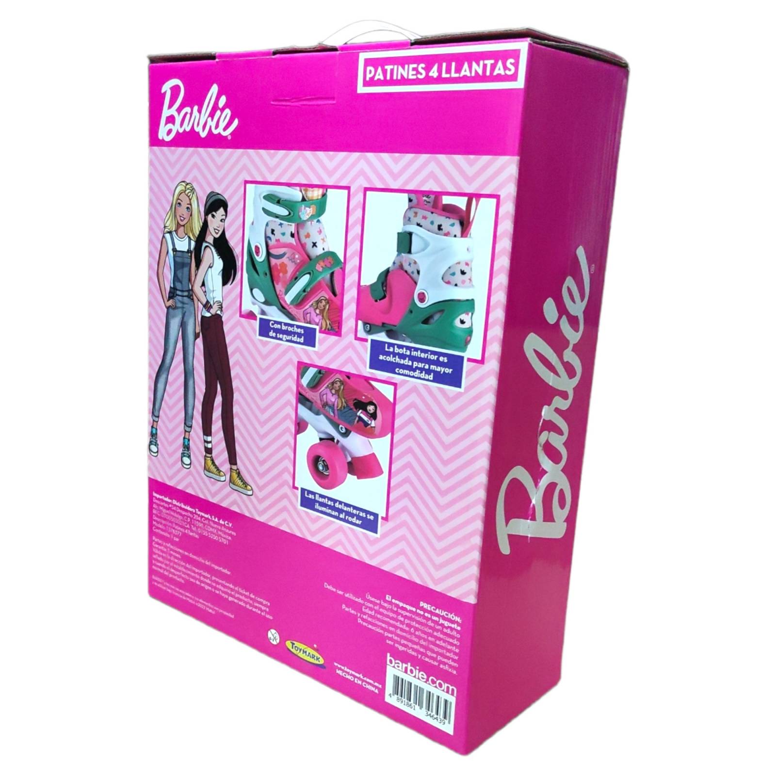 Patines 4 Ruedas para Niños Roller Barbie Ajustables  - 22a25