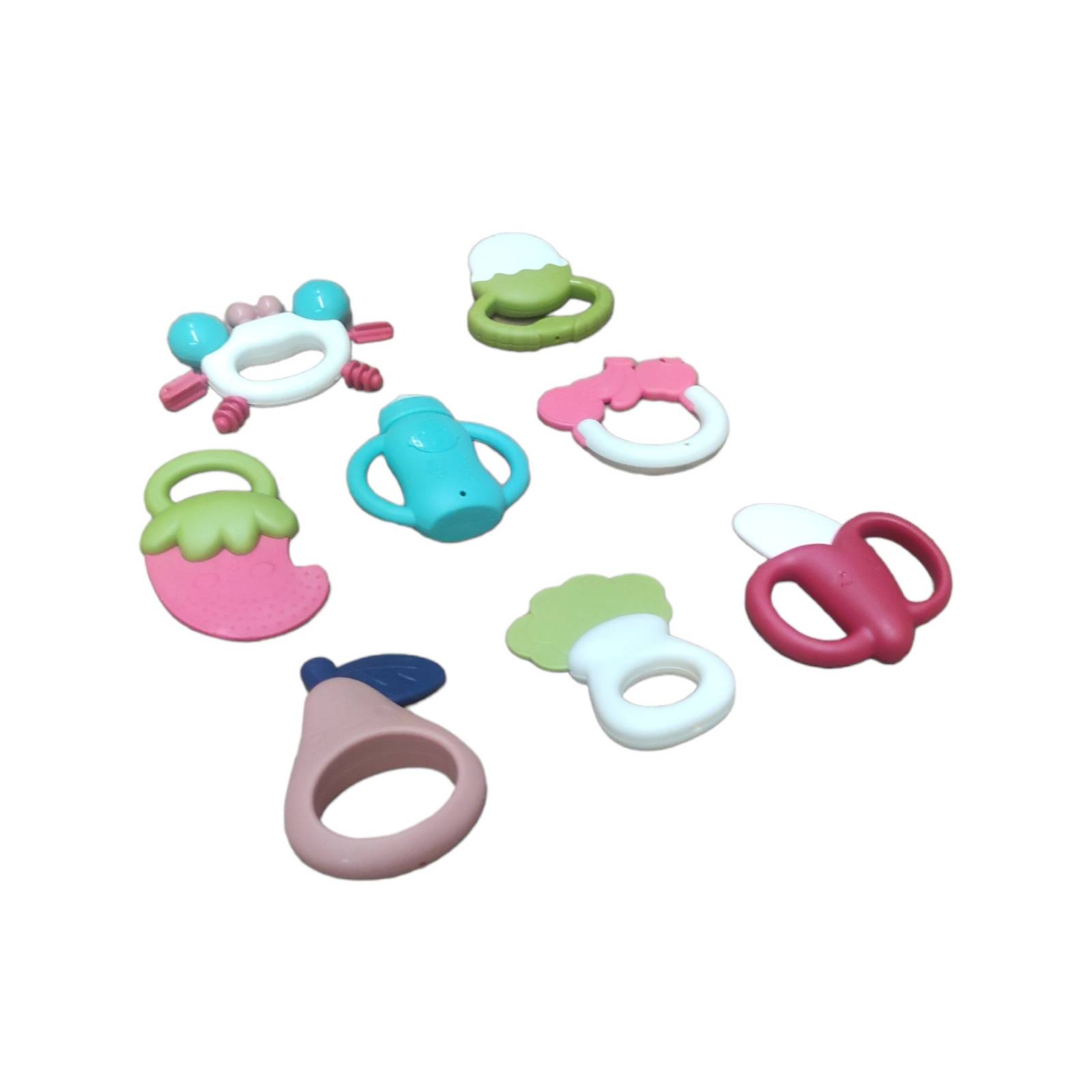 Sonaja para Bebe 8 pz Juguete Esimulación Temprana  - Blanco