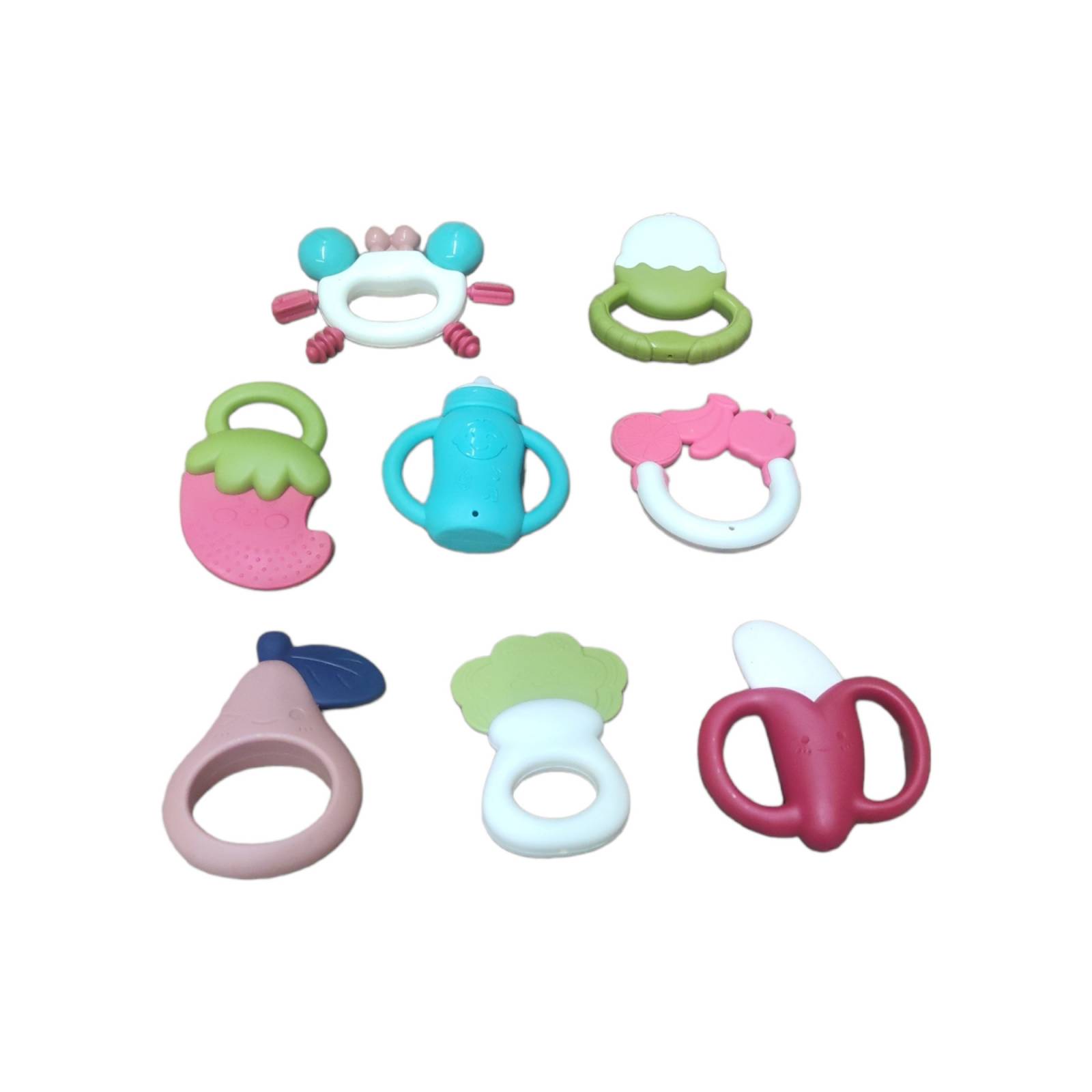 Sonaja para Bebe 8 pz Juguete Esimulación Temprana  - Blanco