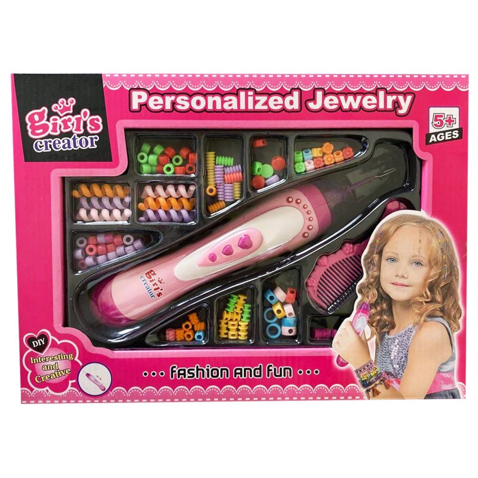 Set de Juguete Vogue Trenzas Jewelry Moda para Pelo Niña  - Rosa