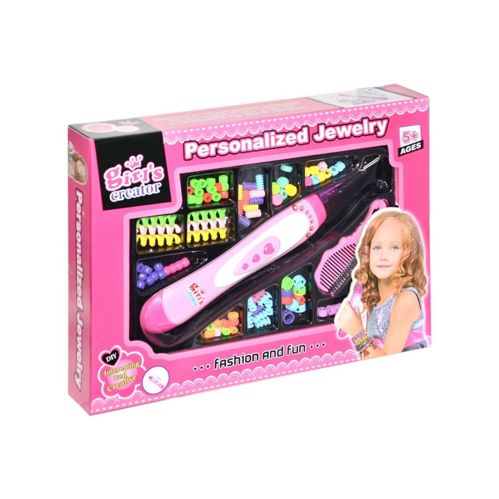 Set de Juguete Vogue Trenzas Jewelry Moda para Pelo Niña  - Rosa