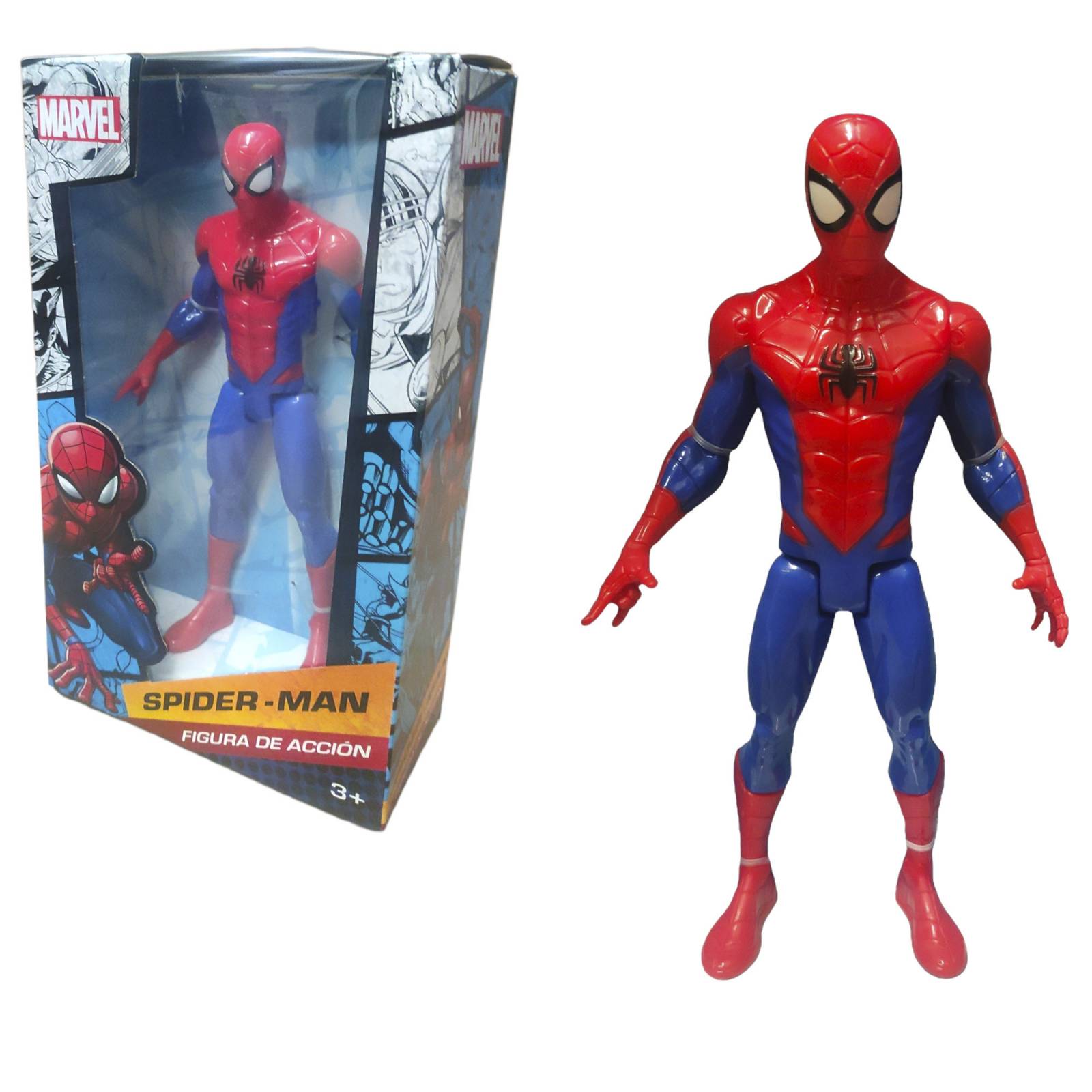 Figura de Acción Spiderman Hombre Araña Marvel 23cm Articulado  - Rojo
