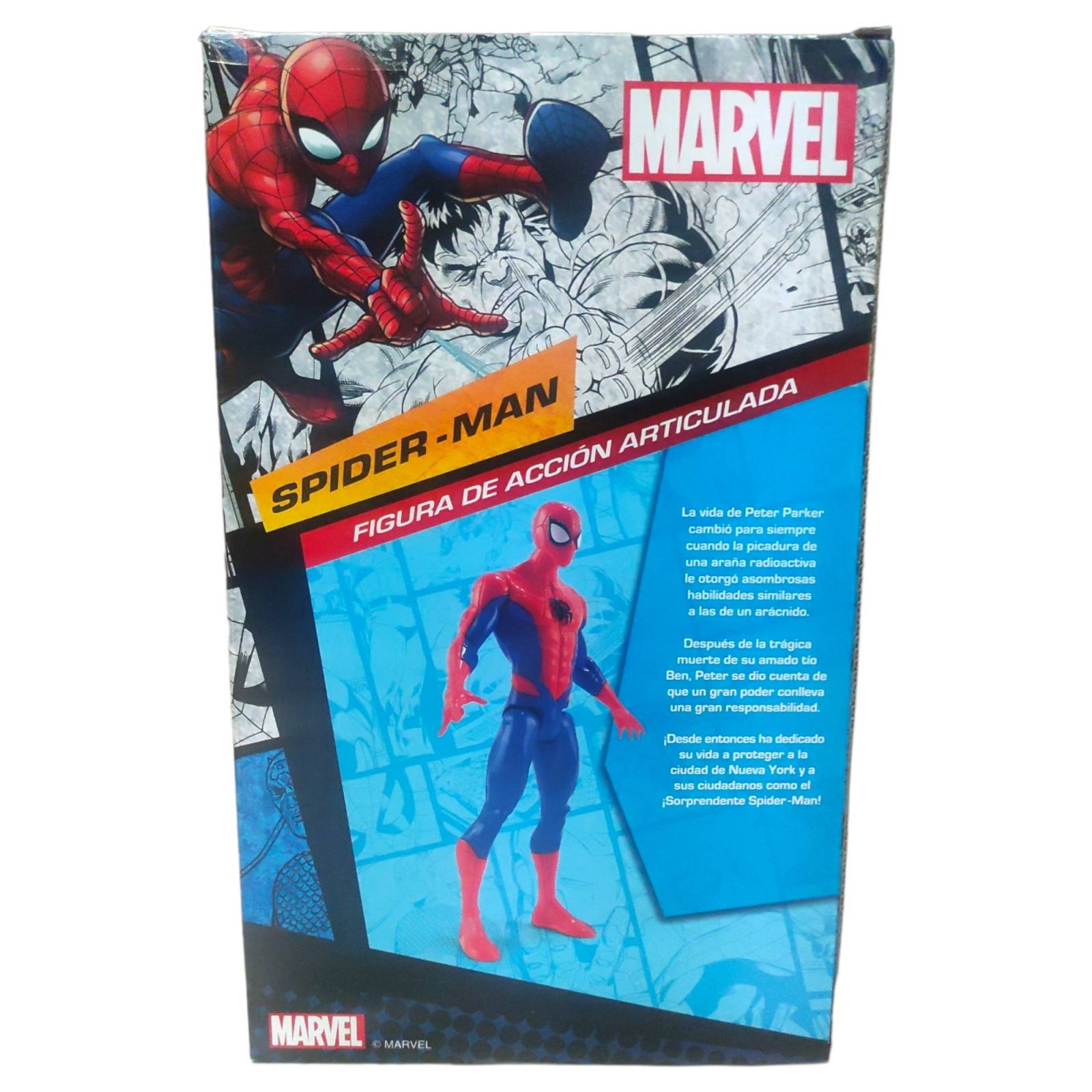 Figura de Acción Spiderman Hombre Araña Marvel 23cm Articulado  - Rojo