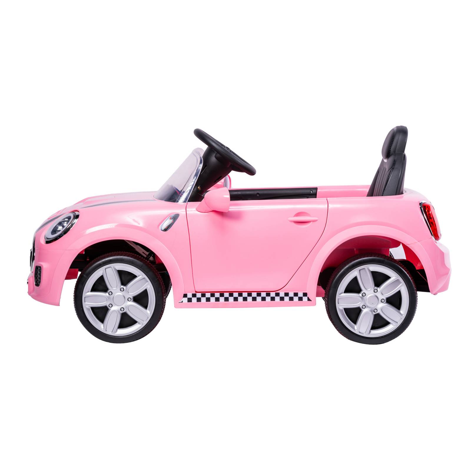 Carro eléctrico para niños con control remoto 12V cooper  - Rosa