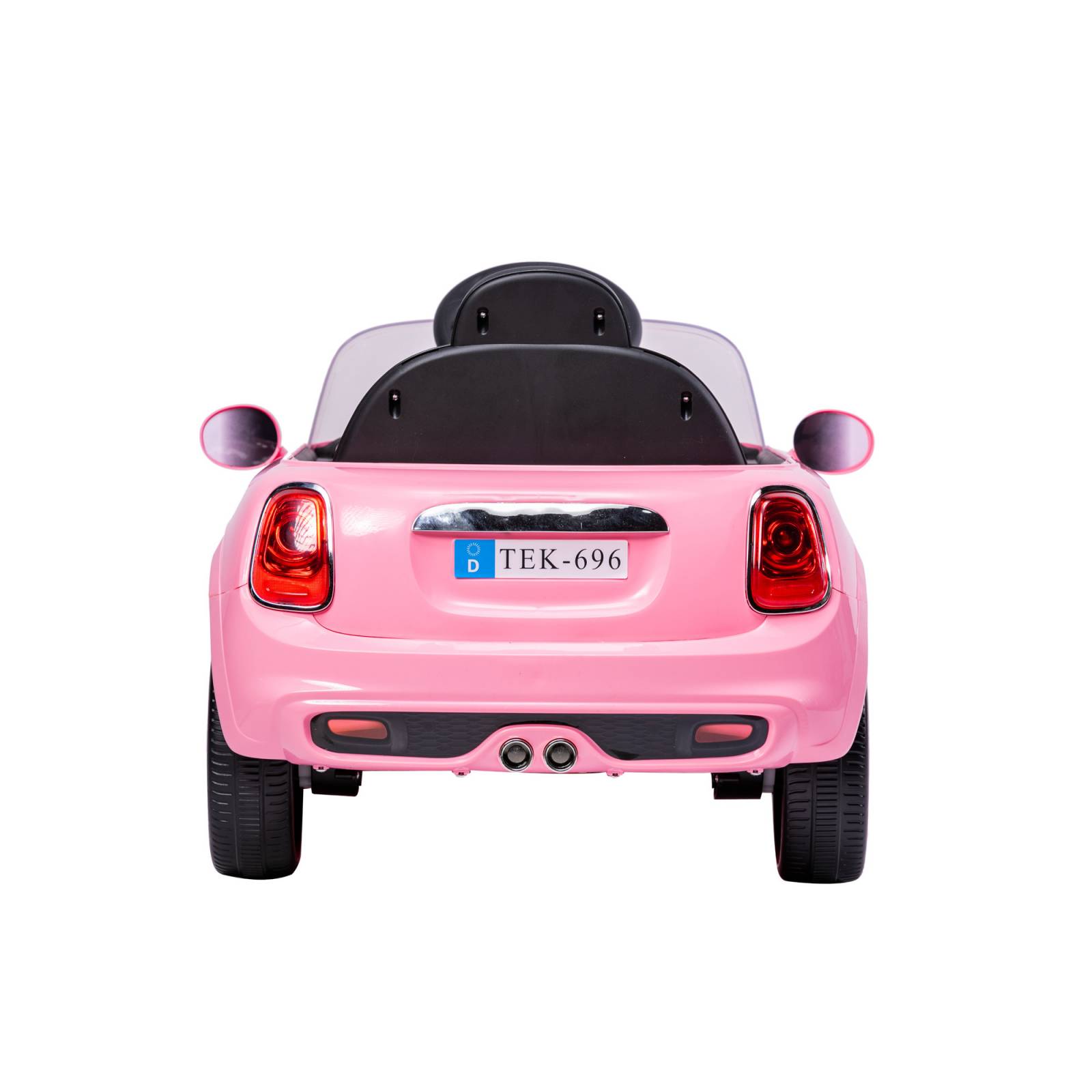 Carro eléctrico para niños con control remoto 12V cooper  - Rosa