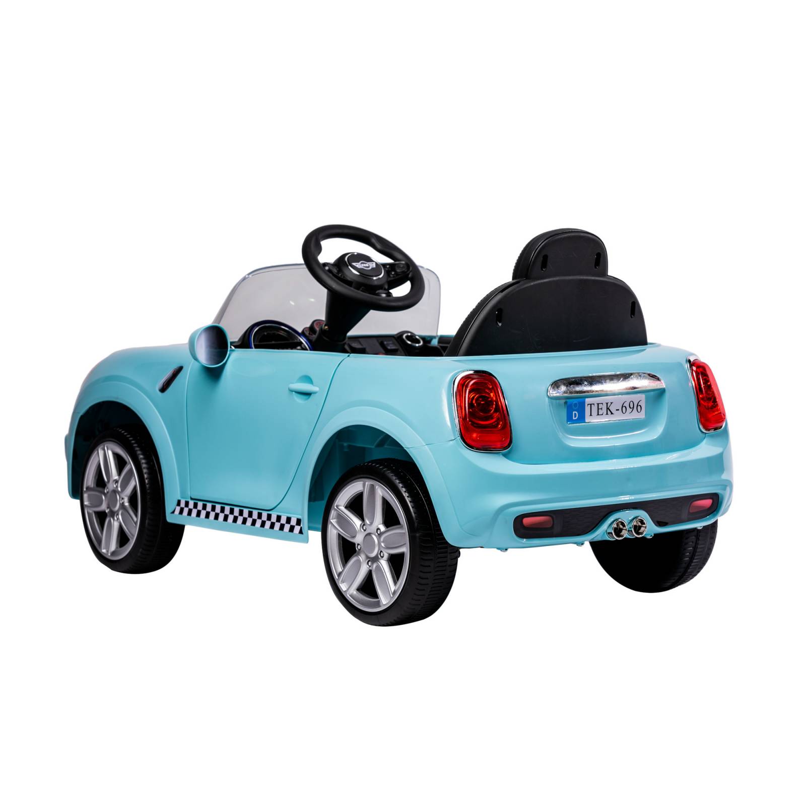 Carro eléctrico para niños con control remoto 12V cooper  - Azul