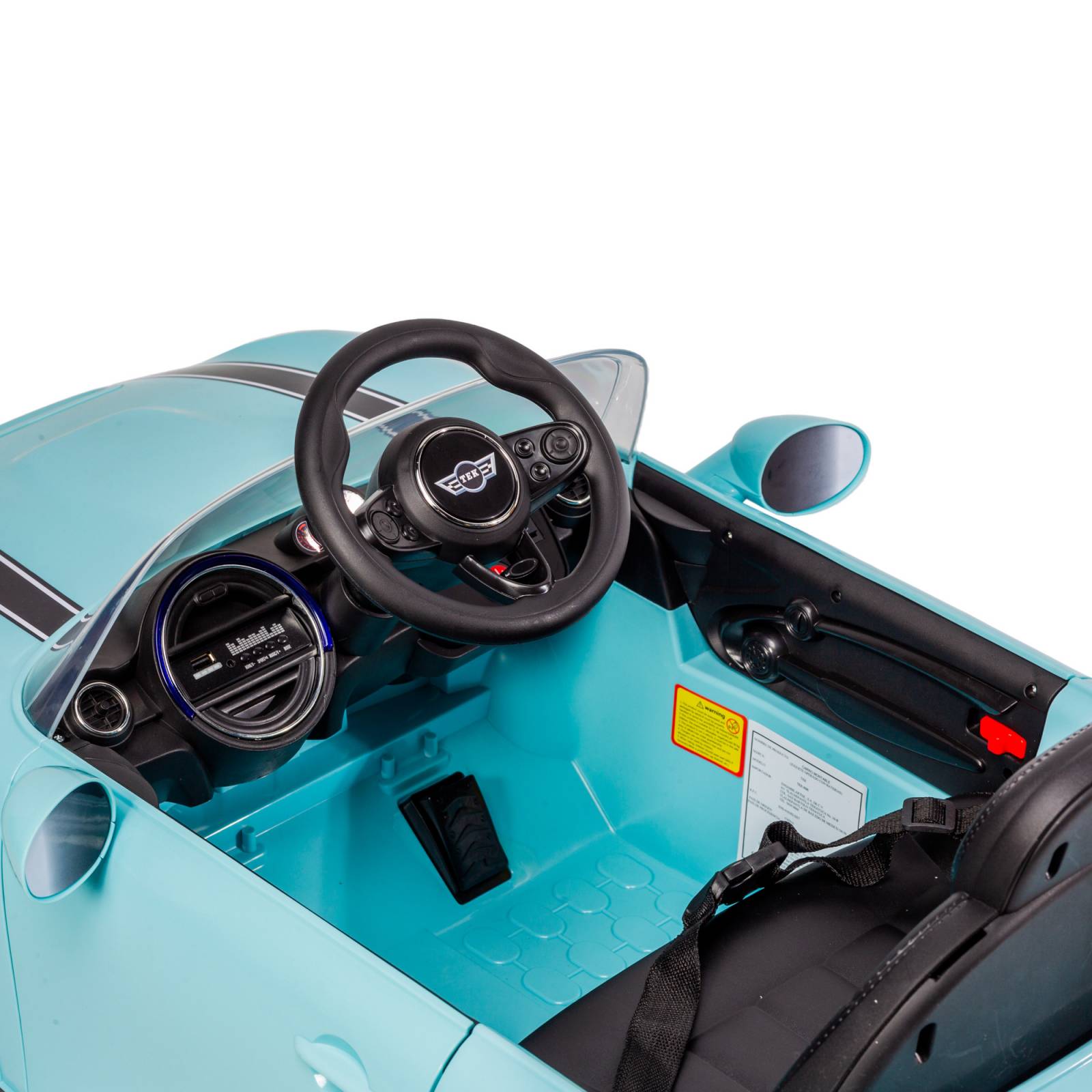 Carro eléctrico para niños con control remoto 12V cooper  - Azul
