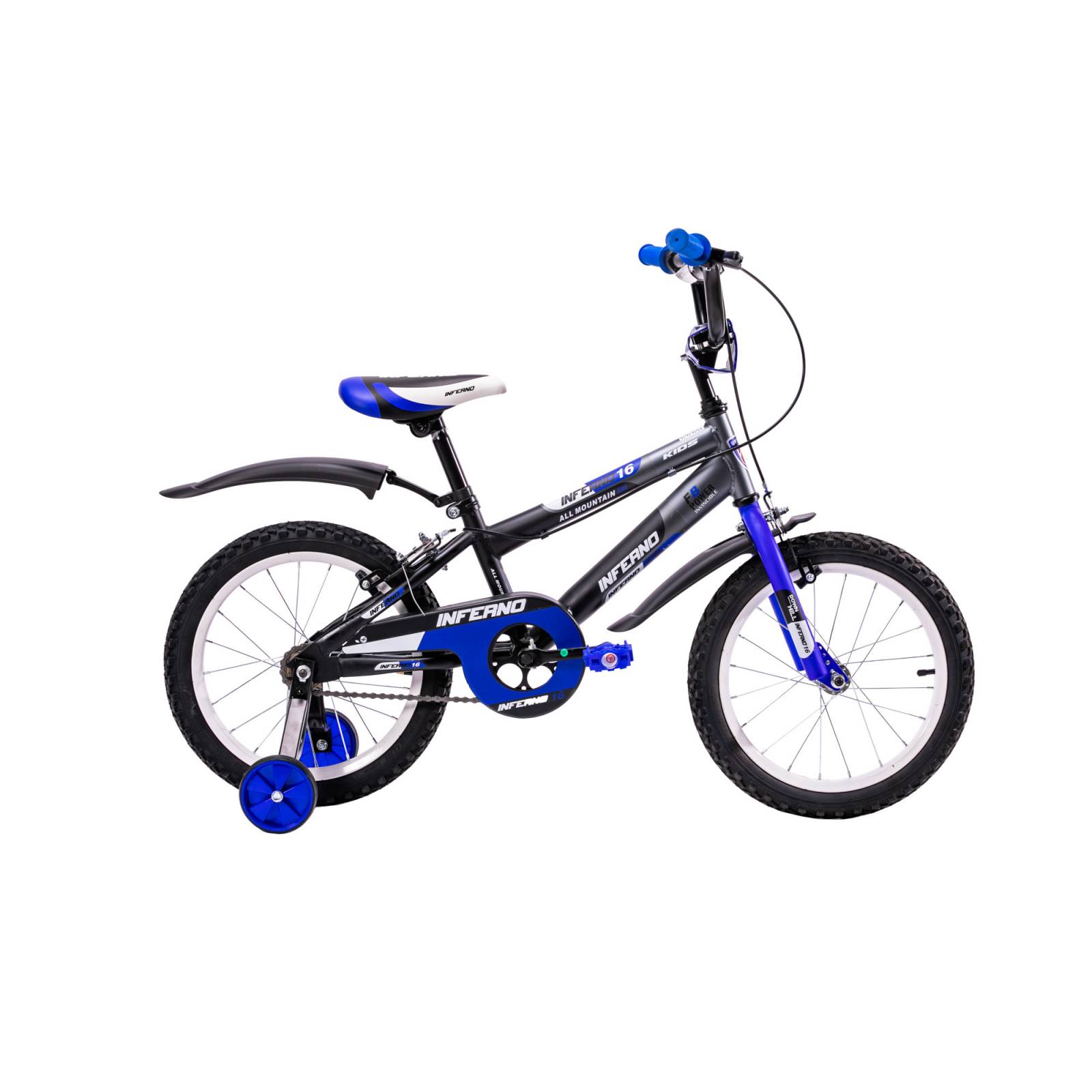 Bicicleta para Niños R16 Llantas Aire y Entrenamiento Azul  - Azul.