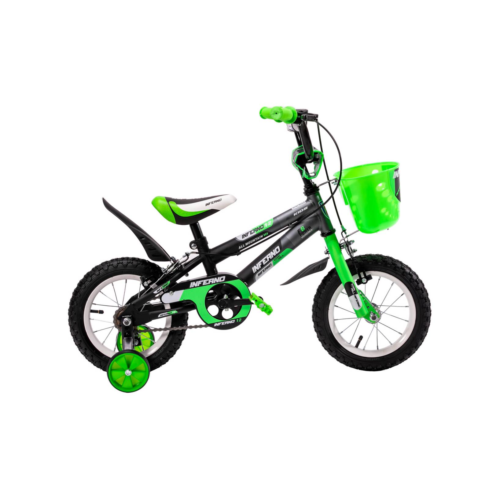 Bicicleta para Niños R12 Verde Llantas Aire y Entrenamiento - Verde