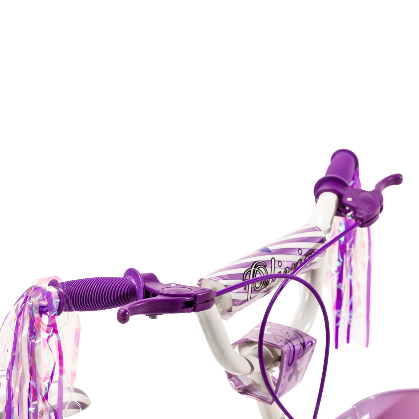 Bicicleta para Niñas R12 Lila Llantas Aire y Entrenamiento  - Blanco