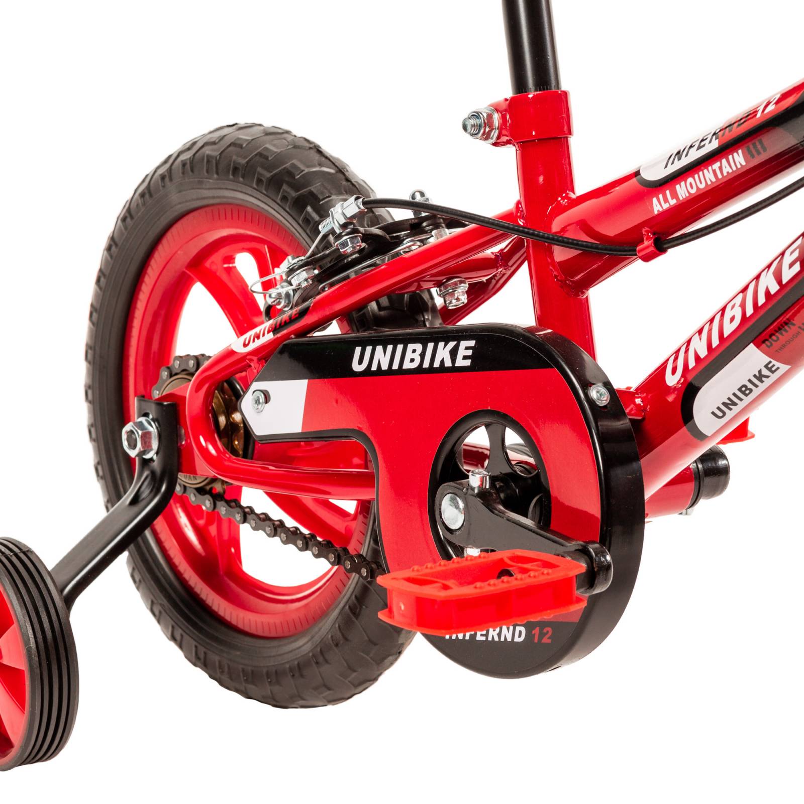 Bicicleta para Niños Rodada 12 Rojo con ruedas de entrenamiento  - Rojo