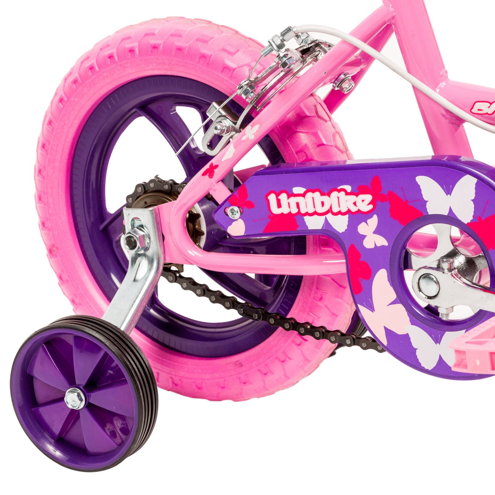 Bicicleta para Niños Rodada 12 Rosa con ruedas de entrenamiento  - Rosa.