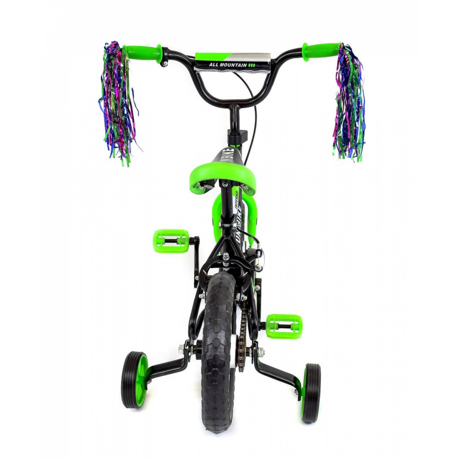 Bicicleta para Niños Rodada 12 Verde con ruedas de entrenamiento  - Verde