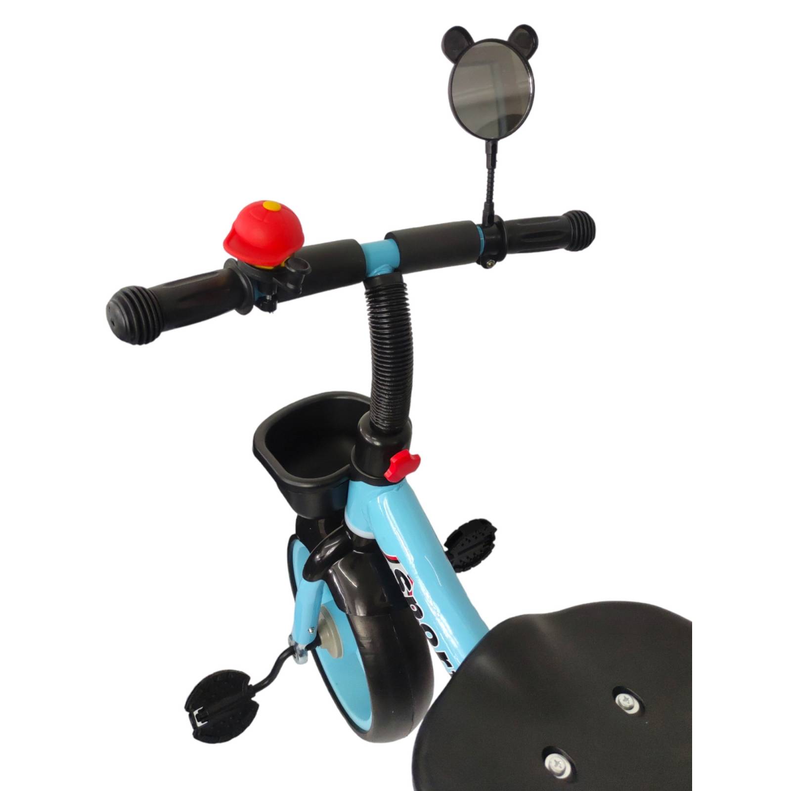 Triciclo para Niños Infantil con Canasto Salpicadera Espejo  - Azul.