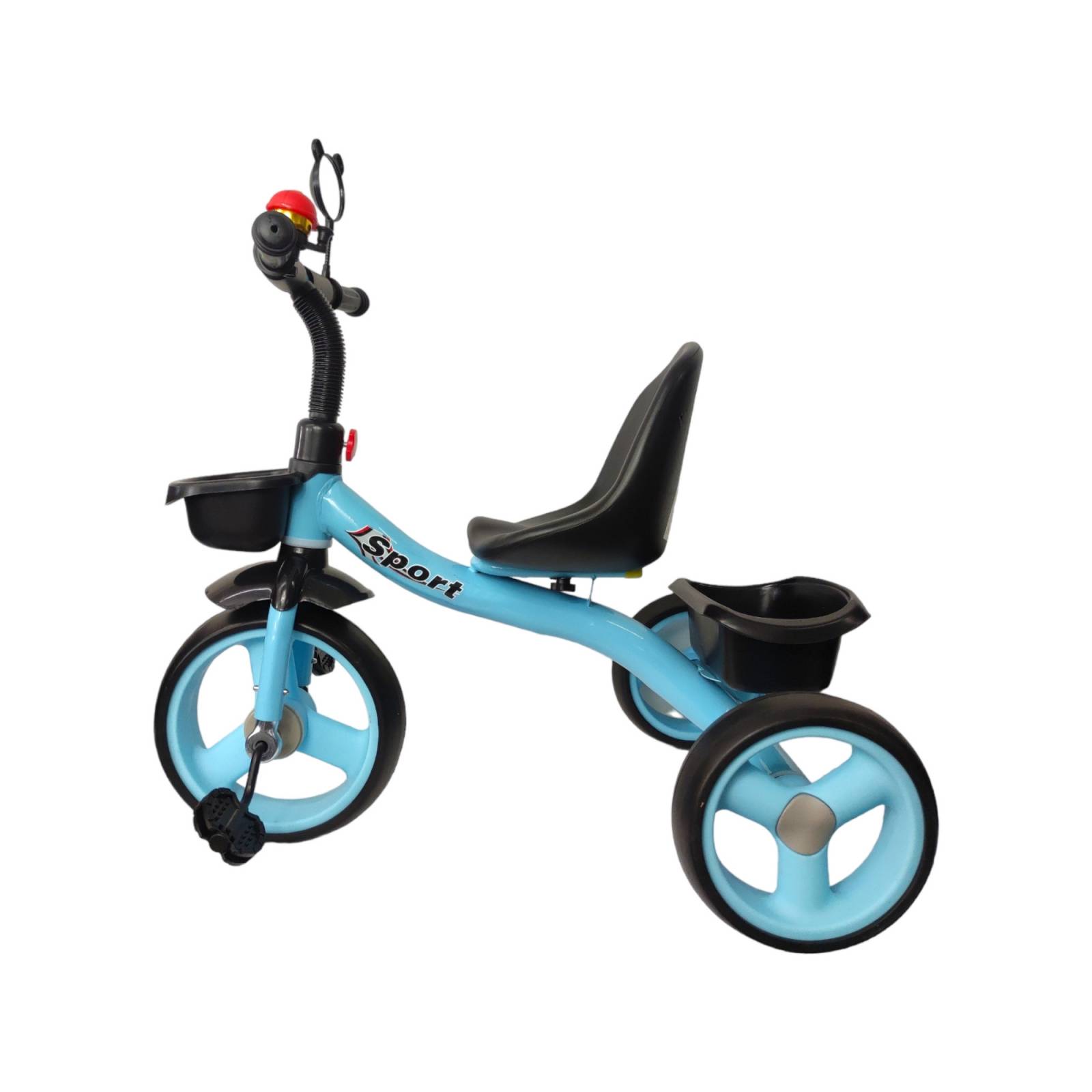 Triciclo para Niños Infantil con Canasto Salpicadera Espejo  - Azul.