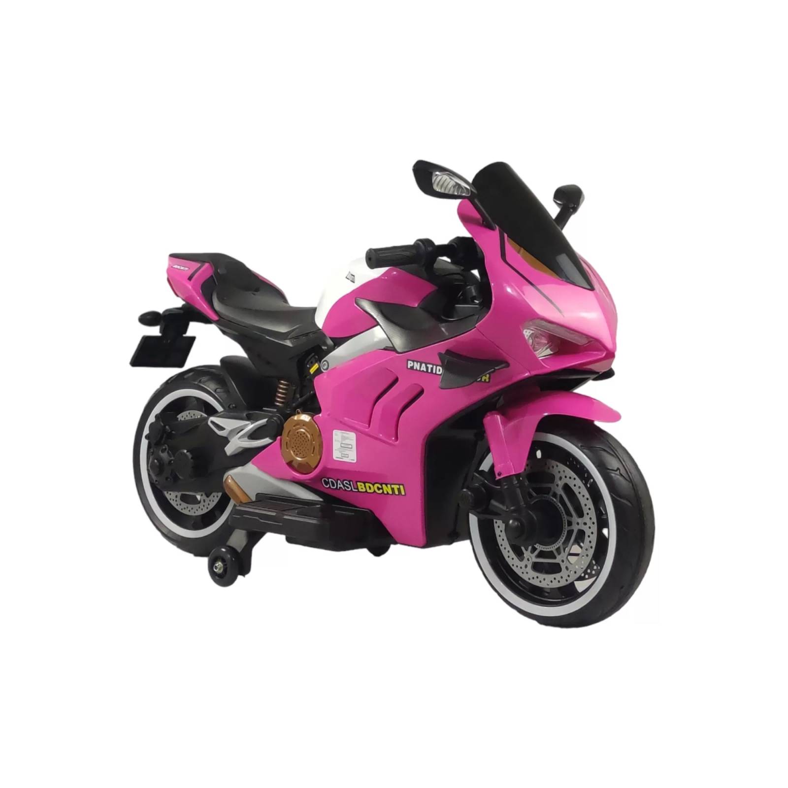 Motocicleta Montable Electrica Sonido Luz LED 12v Rosa  - Rosa