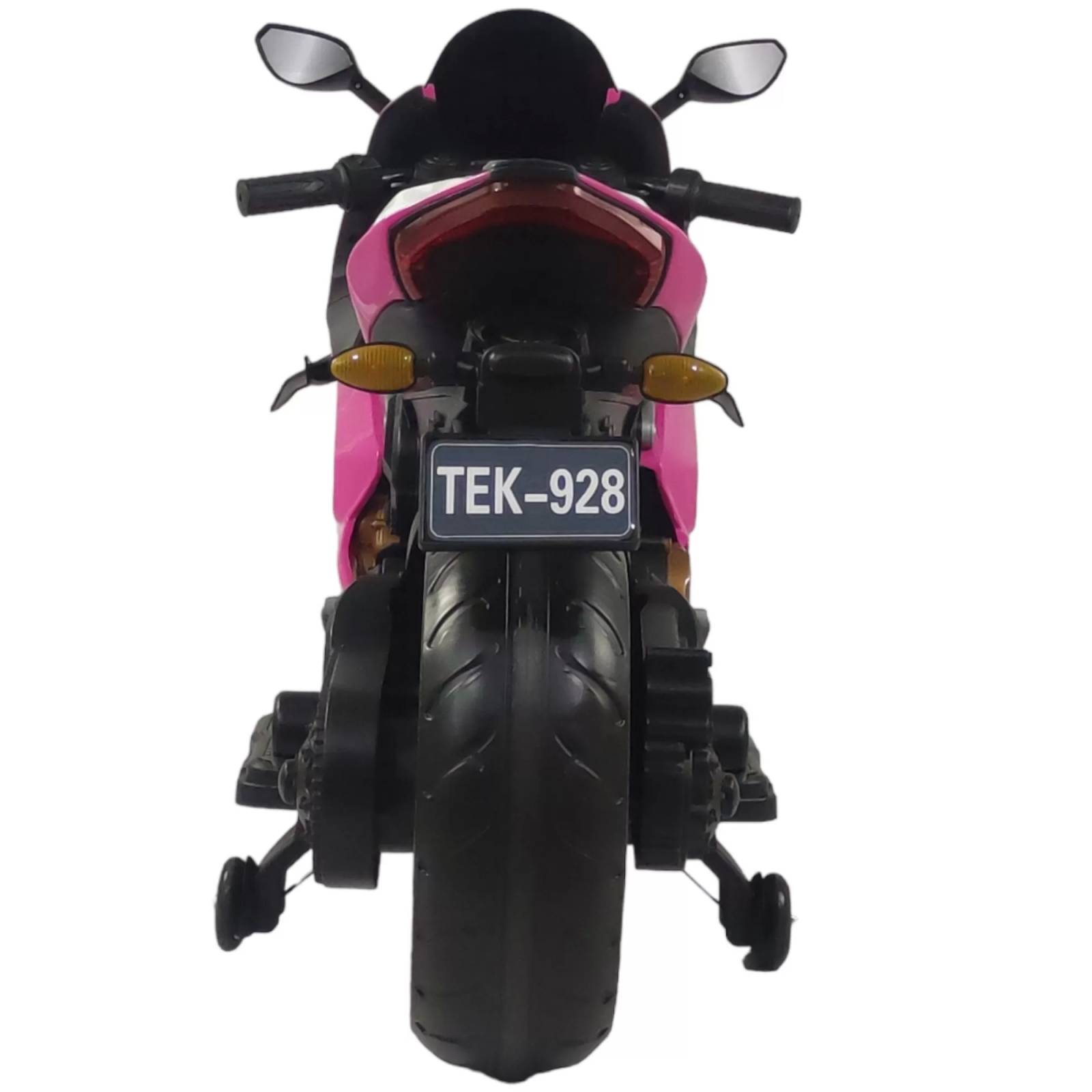 Motocicleta Montable Electrica Sonido Luz LED 12v Rosa  - Rosa