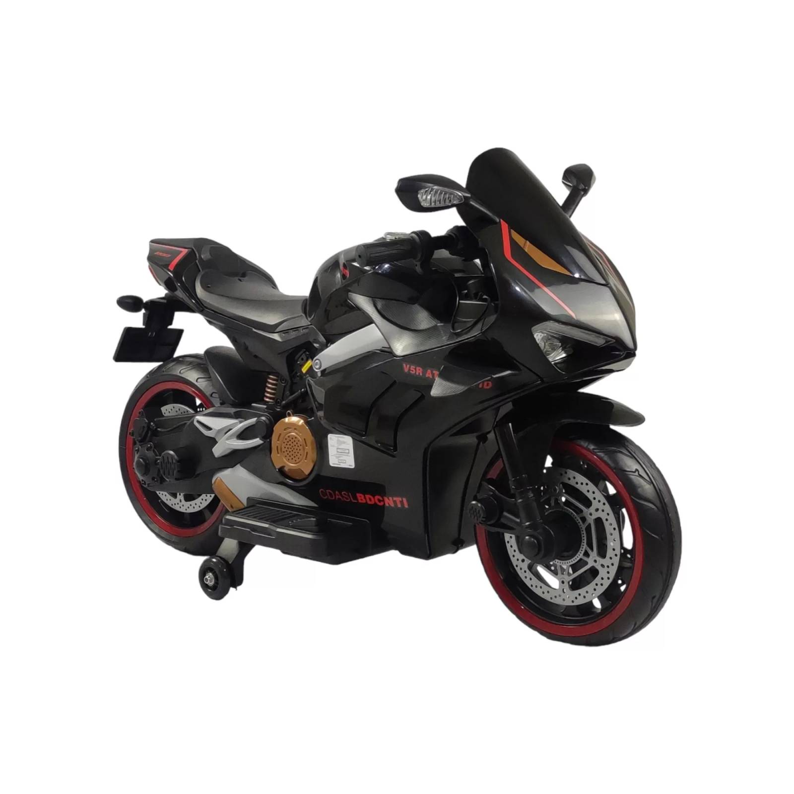 Motocicleta Montable Electrica Sonido Luz LED 12v Negro  - Negro