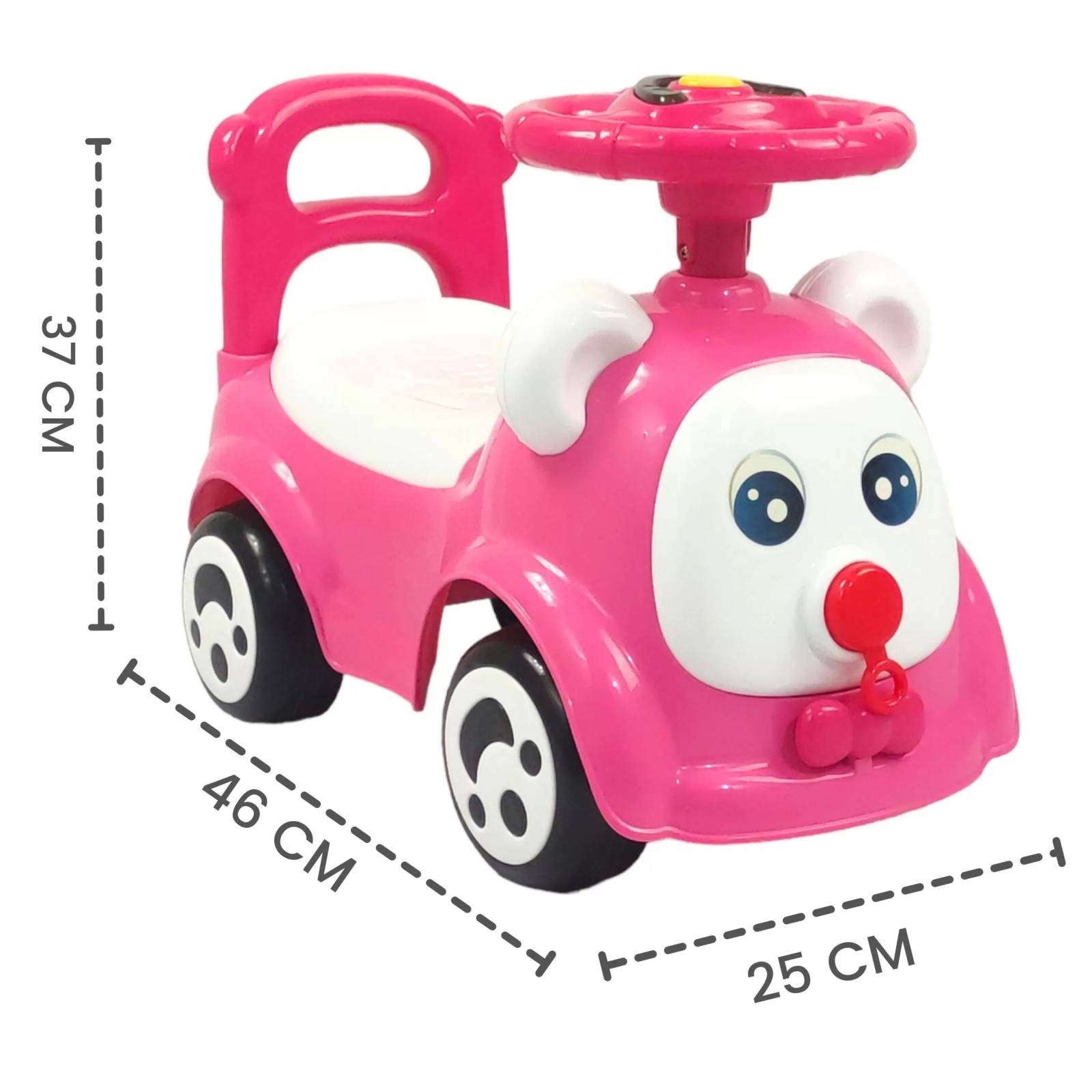 Montable Correpasillos con Sonido,Luz,Cajuela Rosa  - Rosa