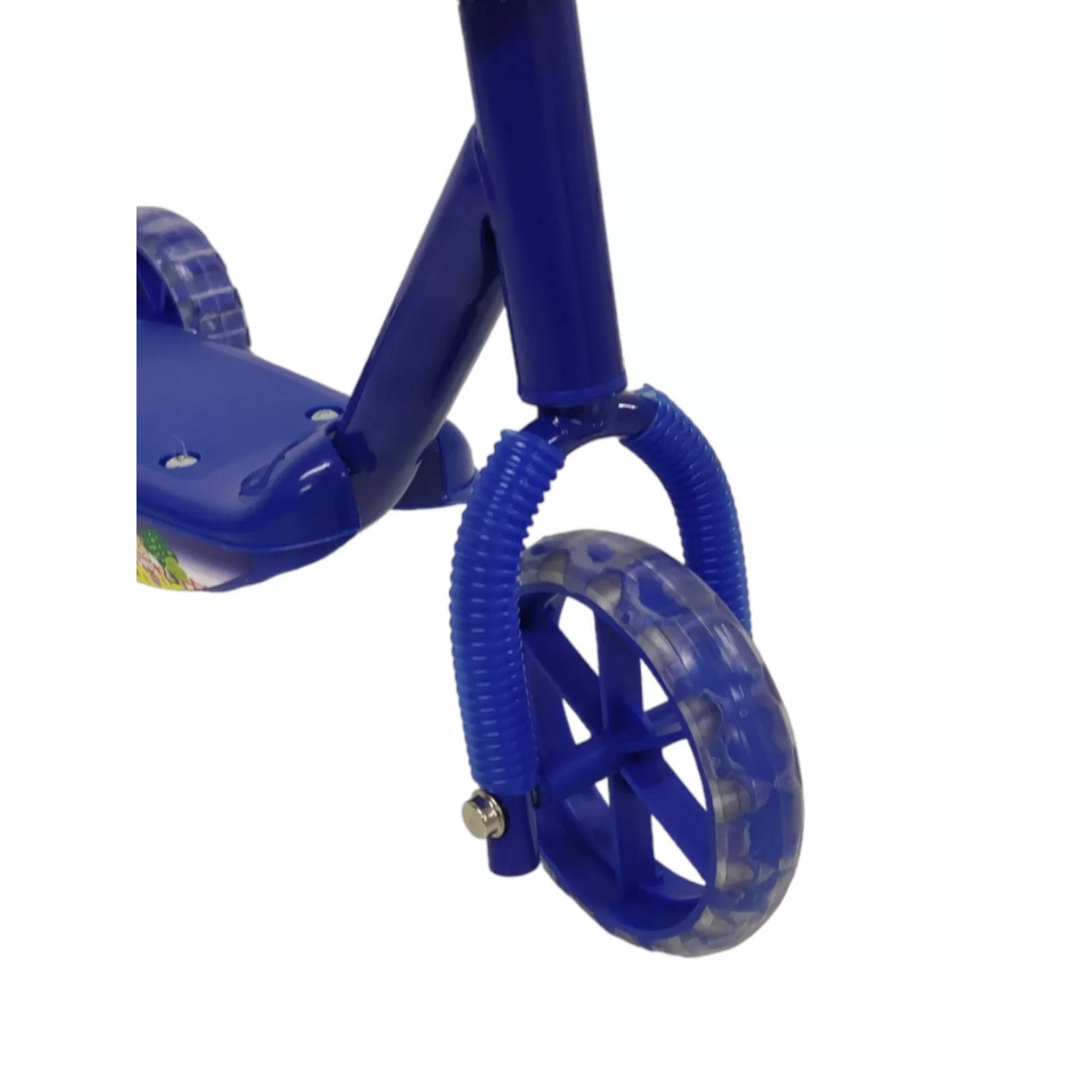 Patin del Diablo Scooter de Tres Llantas con Luz y Sonido  - Azul