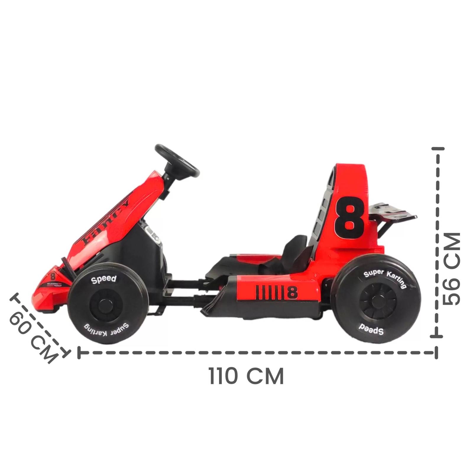 Go Kart Montable Electrico Control Remoto Rojo 8 Km/h 12V7  - Rojo.