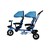 Triciclo para Niños Gemelar Doble Giratorio 360,Luz,Sonido  - Azul