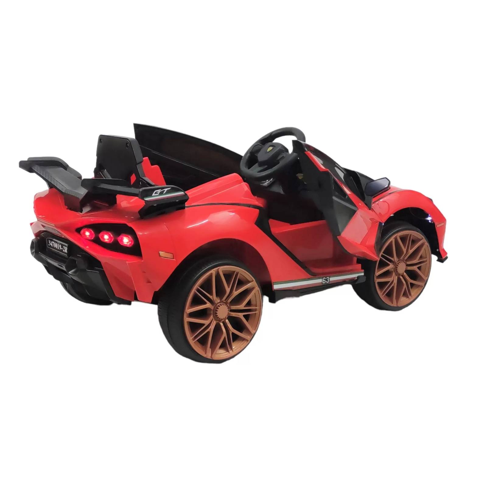 Carro electrico para niños con Control Remoto 12V Lambo  - Rojo