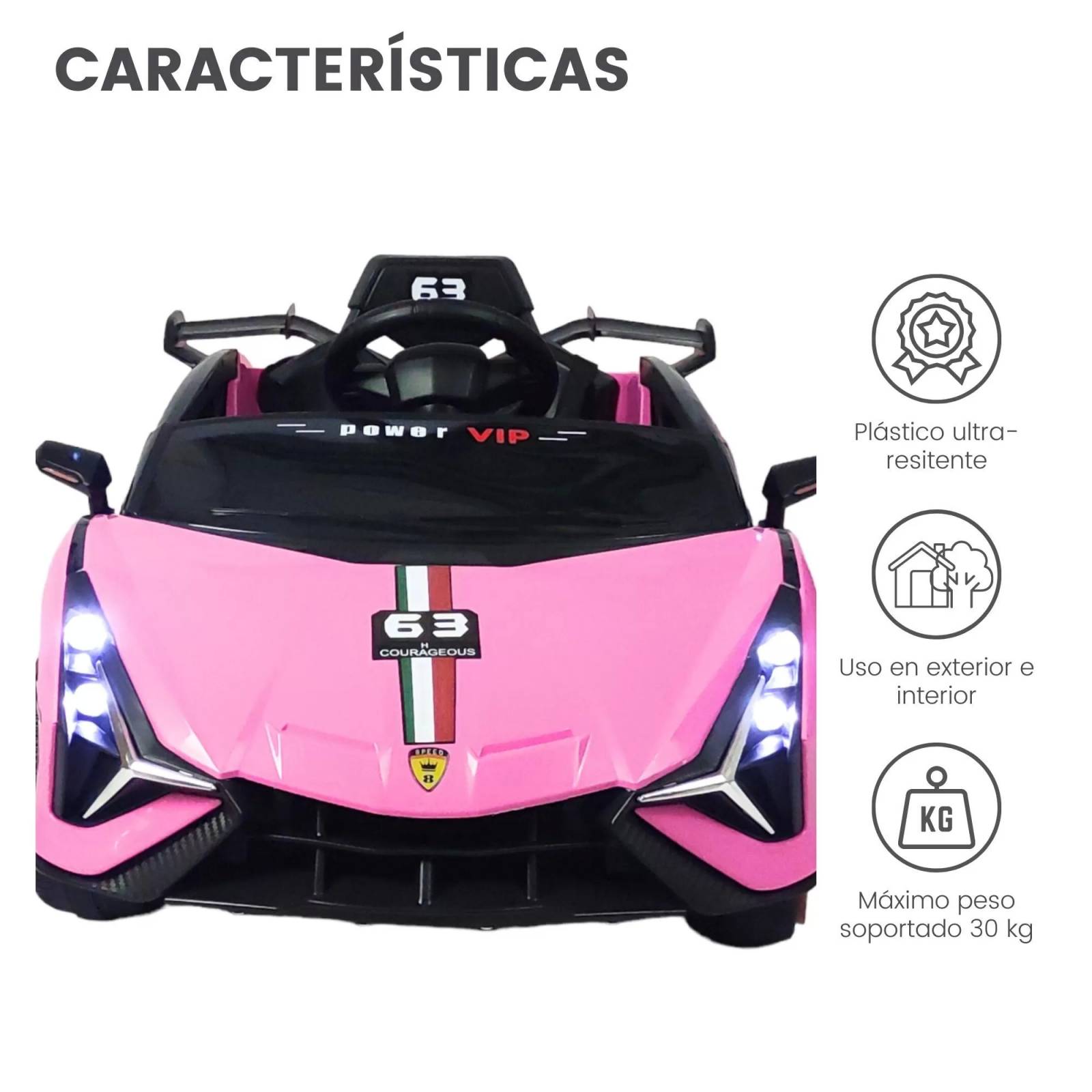 L8 - Coche eléctrico para niños de 12 V, control remoto, 2 plazas,  suspensión de resorte, Bluetooth, 5 modos de música, LED, idea de regalo  para niños