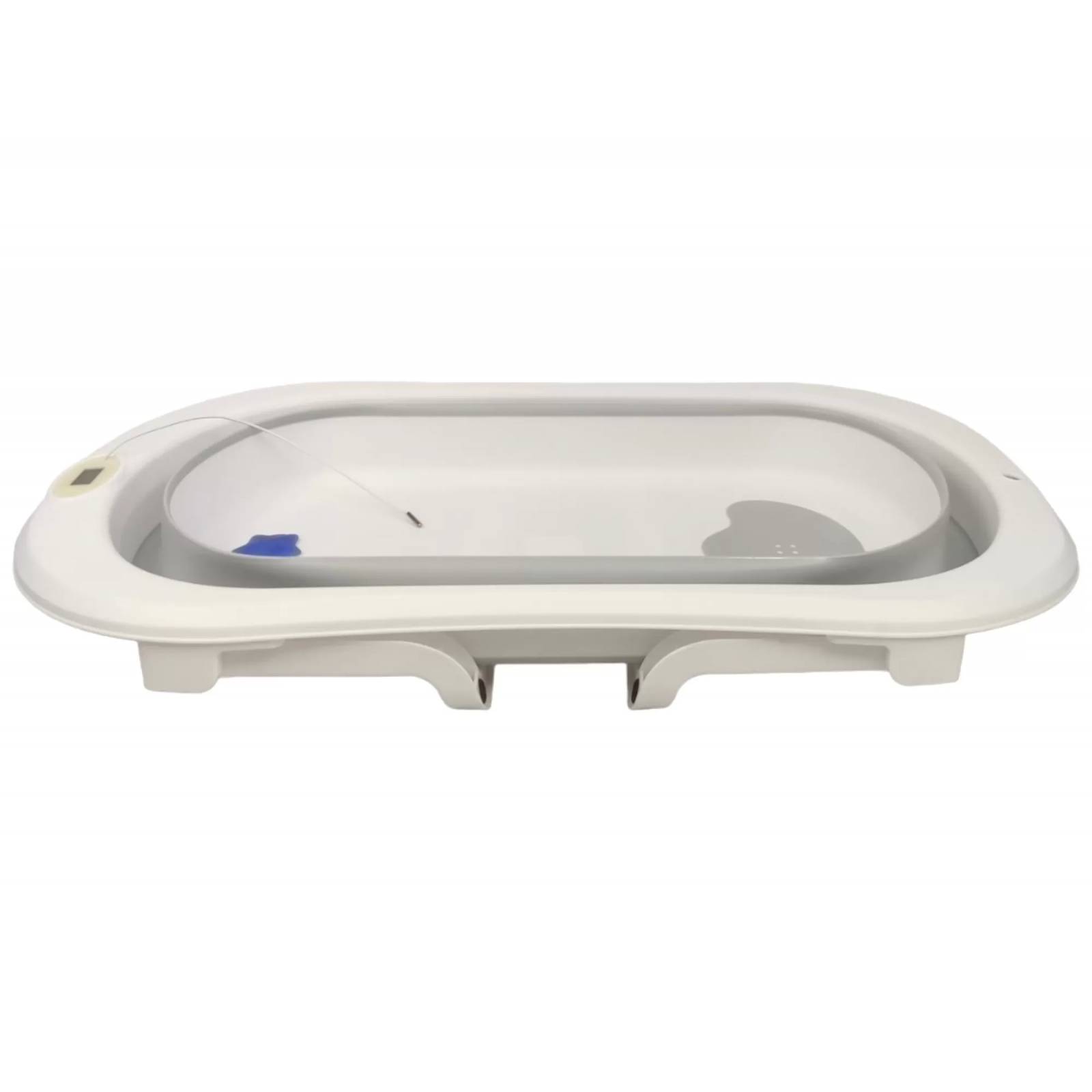 Bañera para Bebe Tina de Baño Plegable y Compacta Termometro - Gris