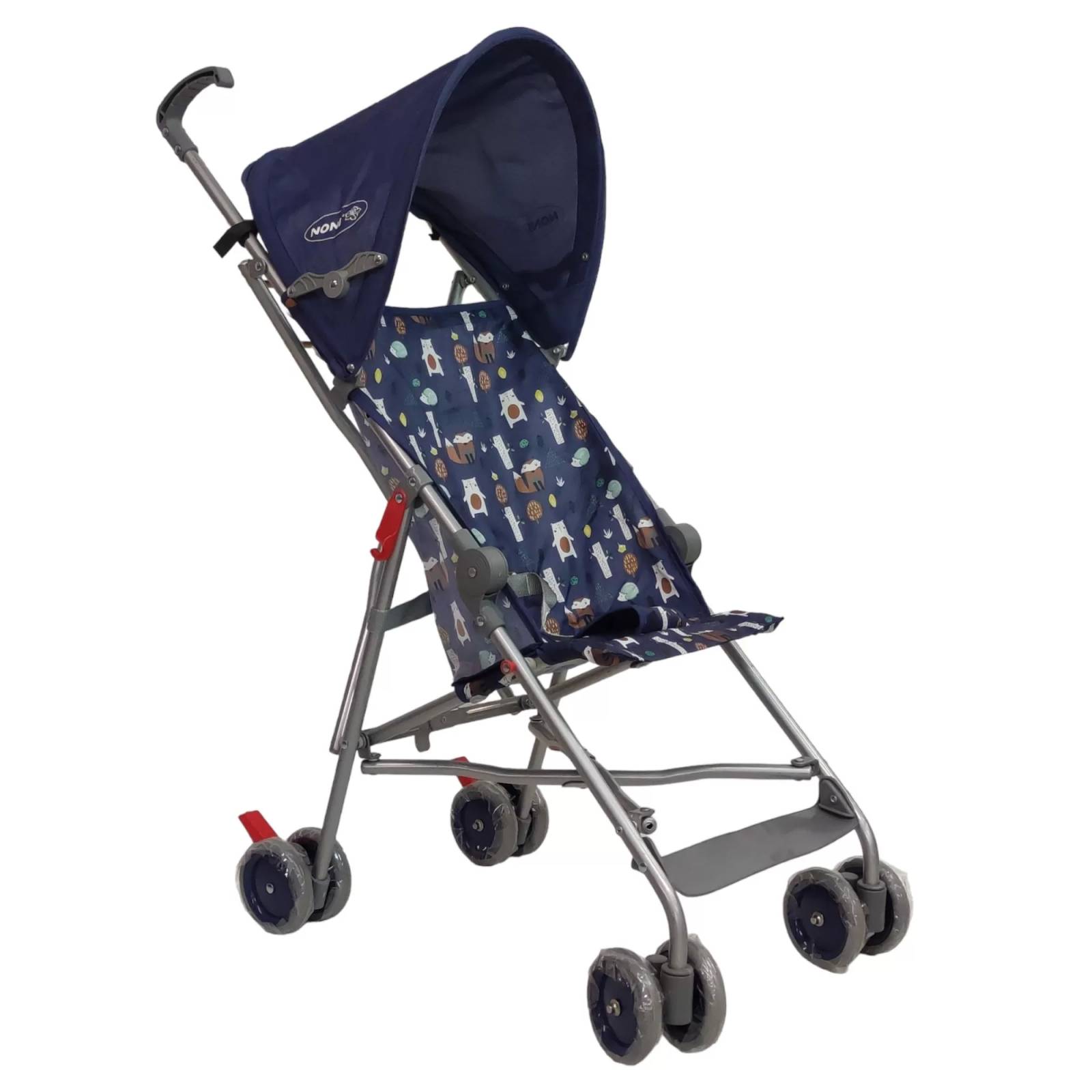 Carriola para Bebe de Baston,Toldo,Cinturon,Compacta,Frenos  - Azul