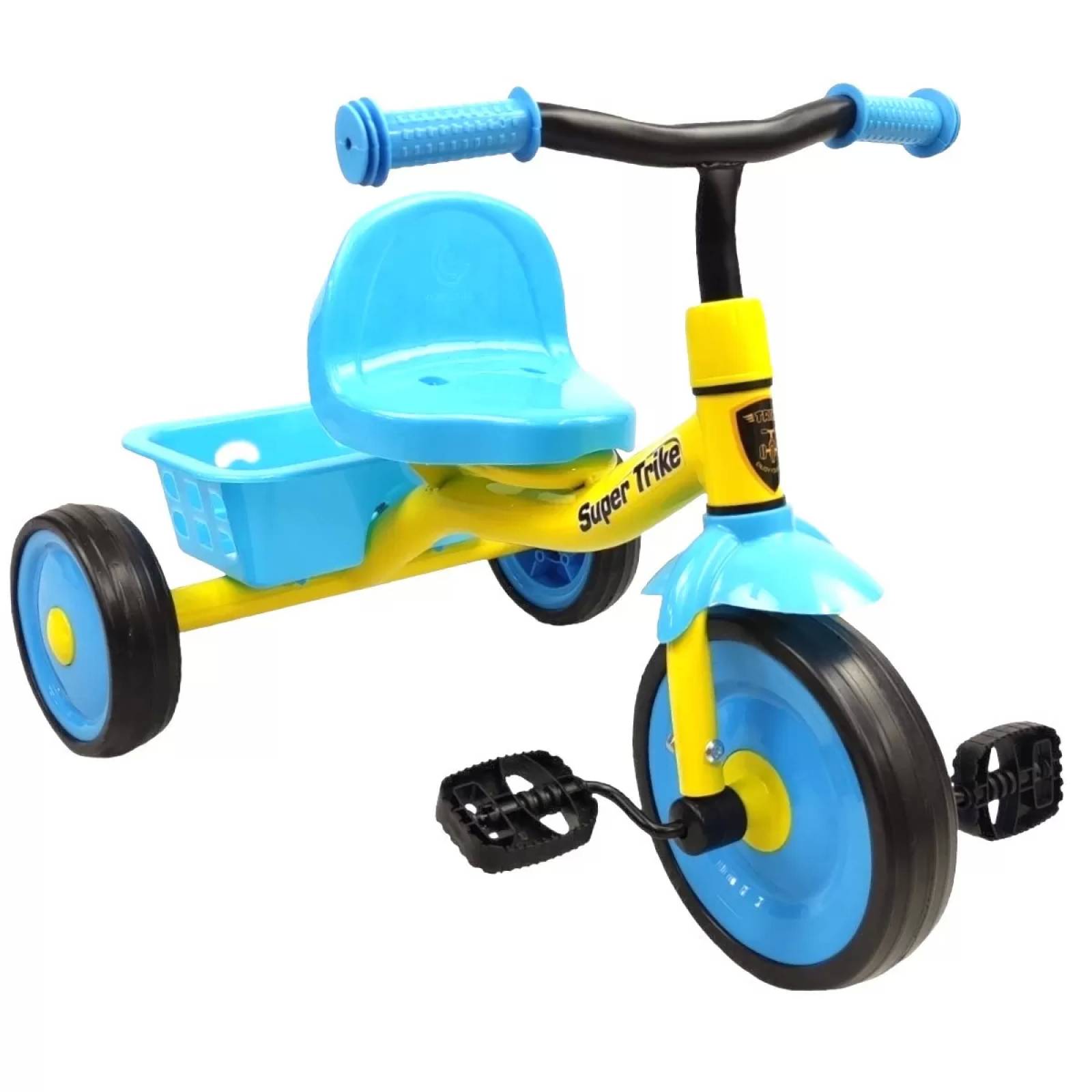 Triciclo para Niños con Canasto Salpicadera de 2 a 4 años  - Azul.